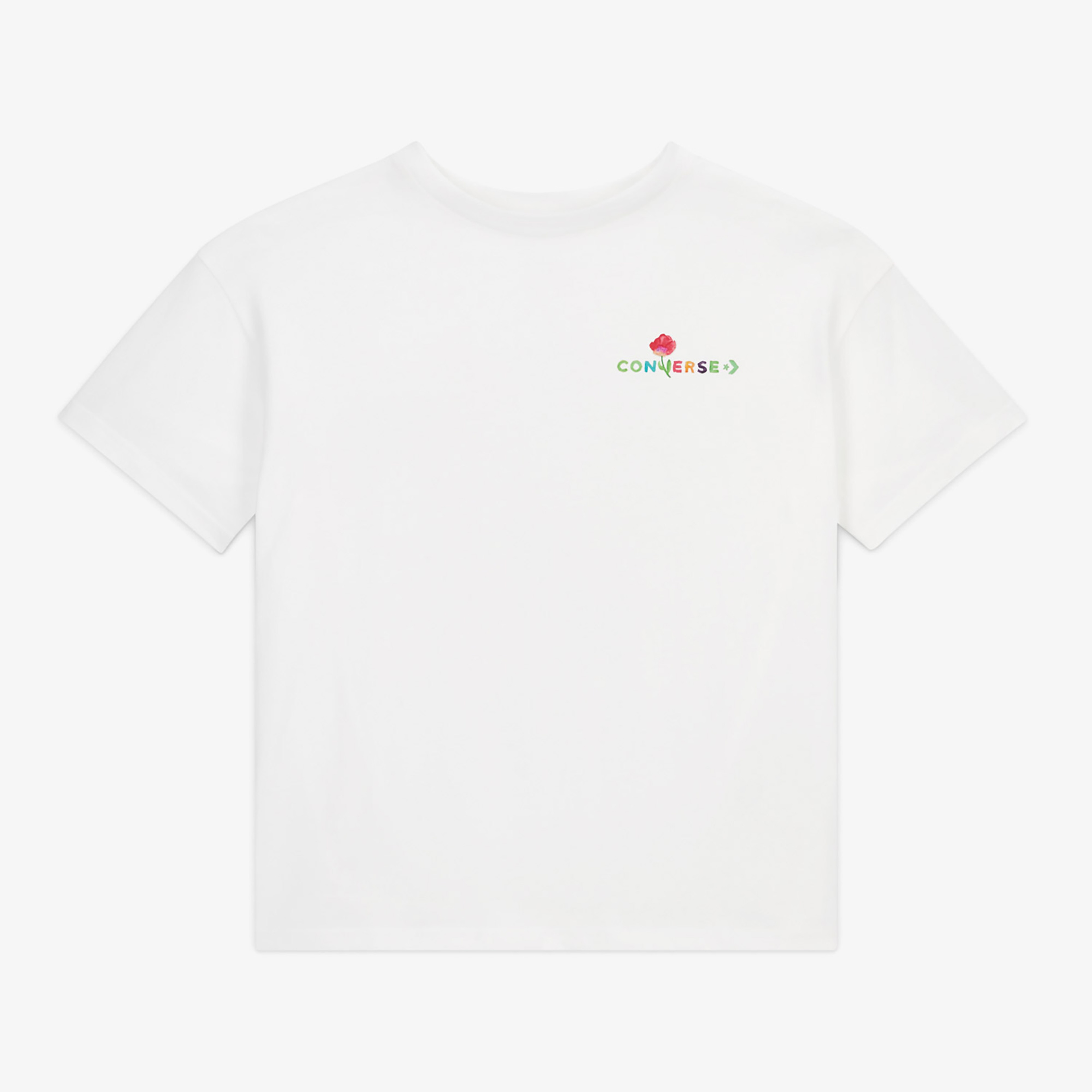 Converse Oversized Fit Kadın Baskılı Beyaz T-Shirt