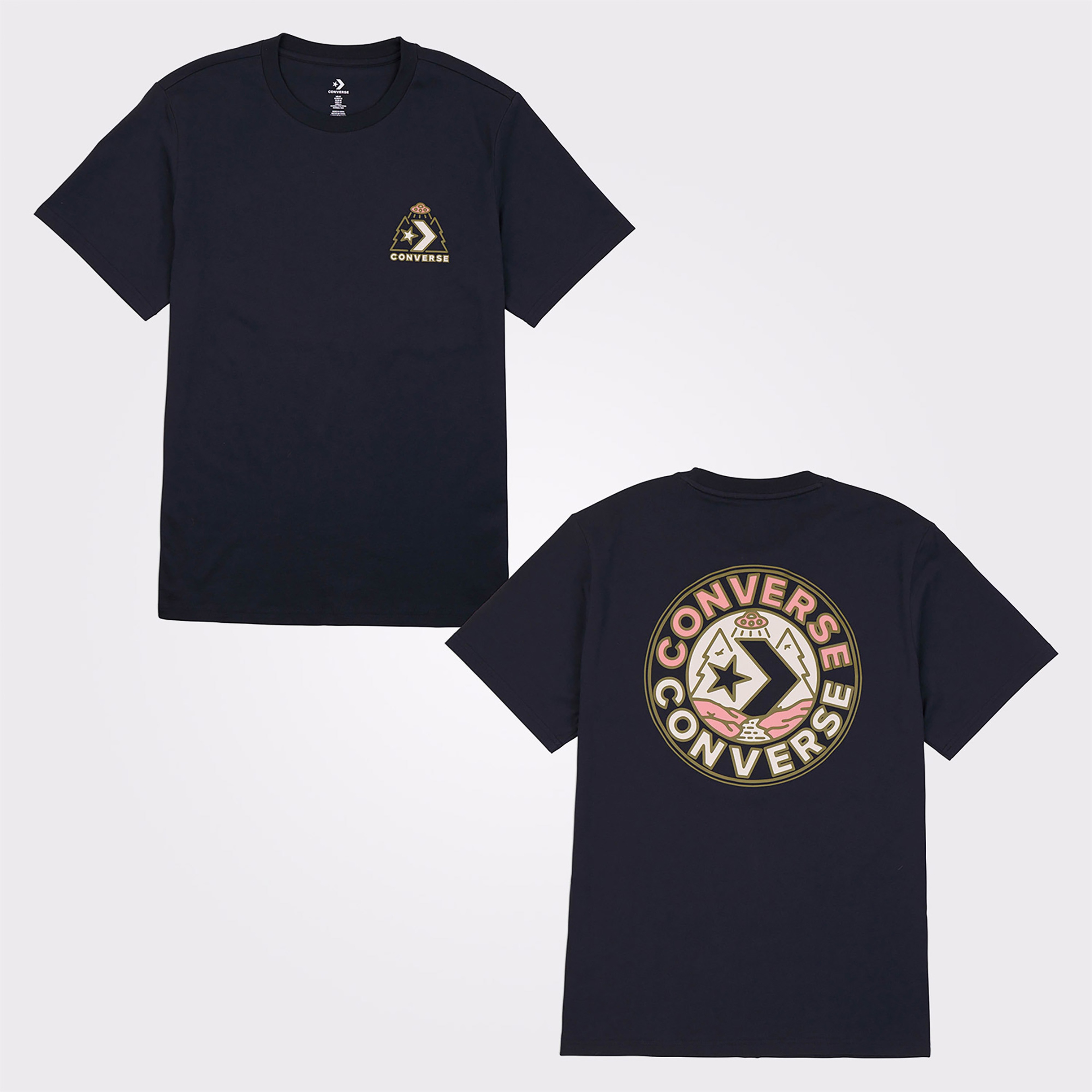 Converse Baskılı Erkek Siyah T-Shirt