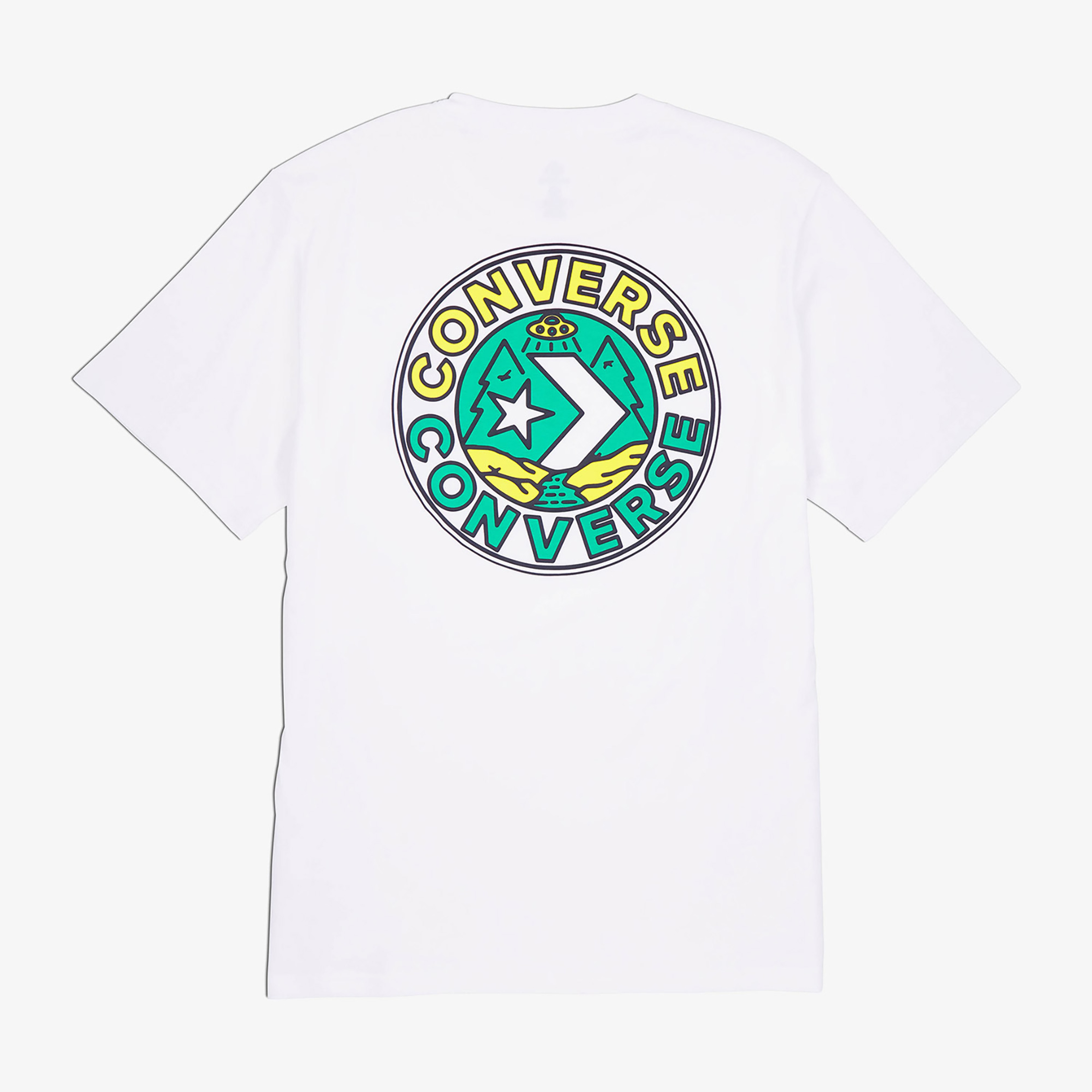Converse Classic Erkek Baskılı Beyaz T-Shirt