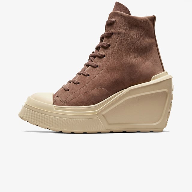 Converse Converse Chuck 70 De Luxe Wedge Kadın Kahverengi Deri Platform Sneaker | Occasion Kahverengi - 5. görsel