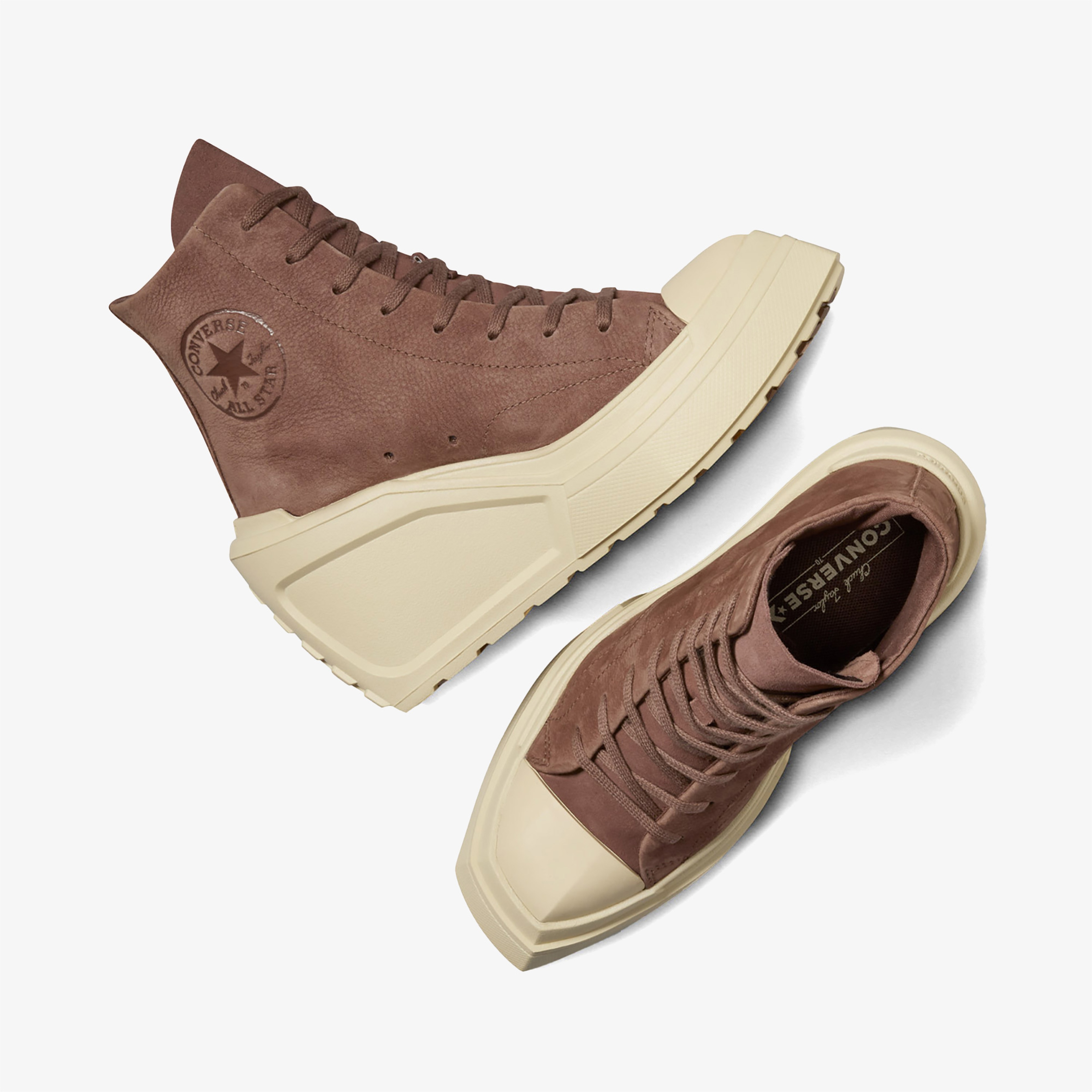 Converse Chuck 70 De Luxe Wedge Kadın Kahverengi Deri Platform Sneaker