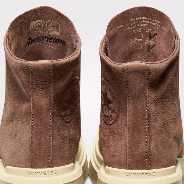 Converse Converse Chuck 70 De Luxe Wedge Kadın Kahverengi Deri Platform Sneaker | Occasion Kahverengi - 8. görsel