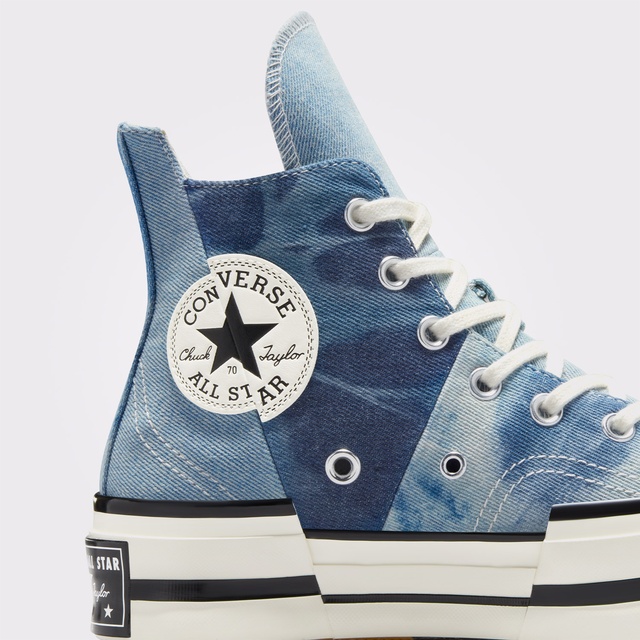 Converse Converse Mavi Chuck 70 Plus Unisex Denim Platform Sneaker | Occasion Mavi - 7. görsel