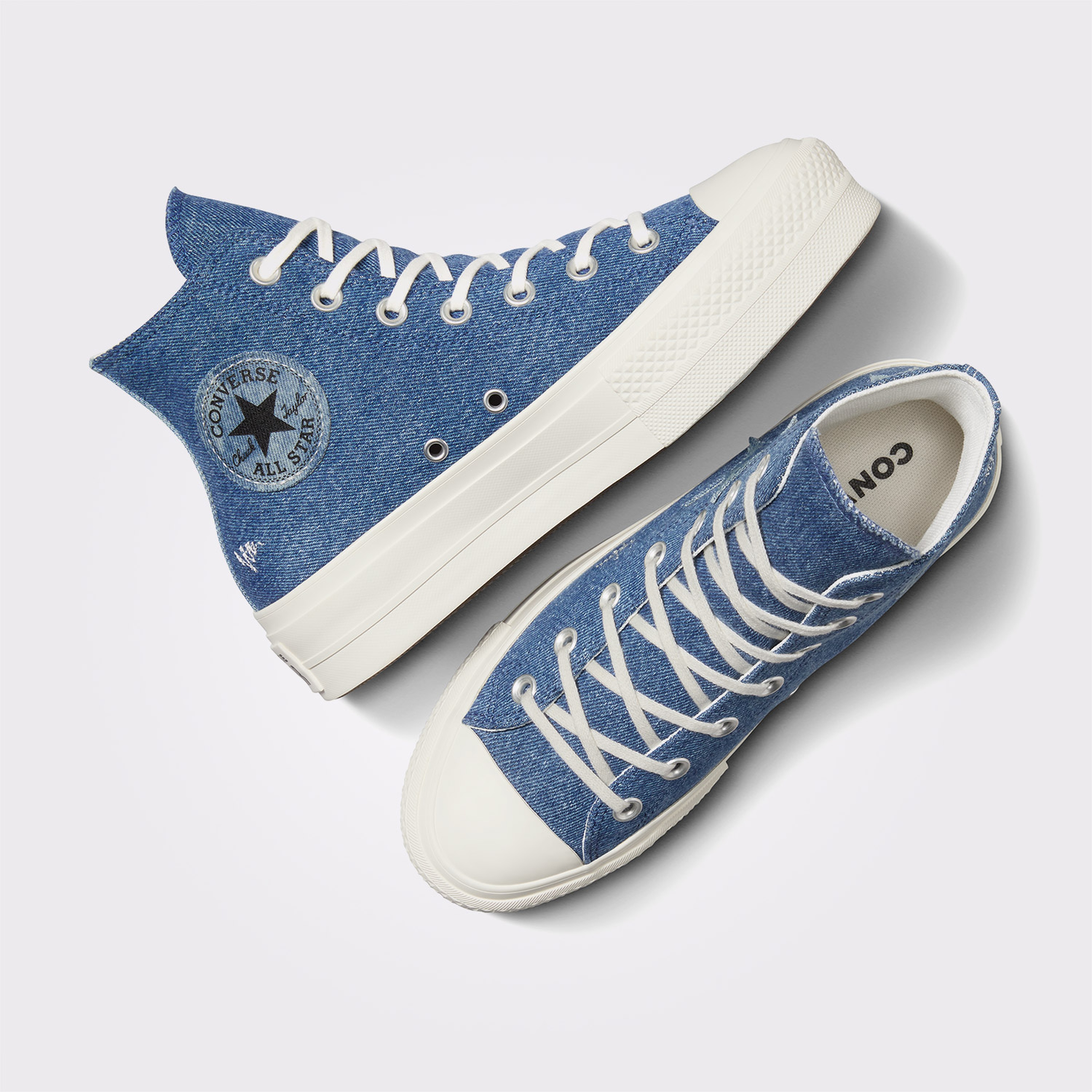 Converse Chuck Taylor All Star Lift Unisex Lacivert Denim Platform Sneaker