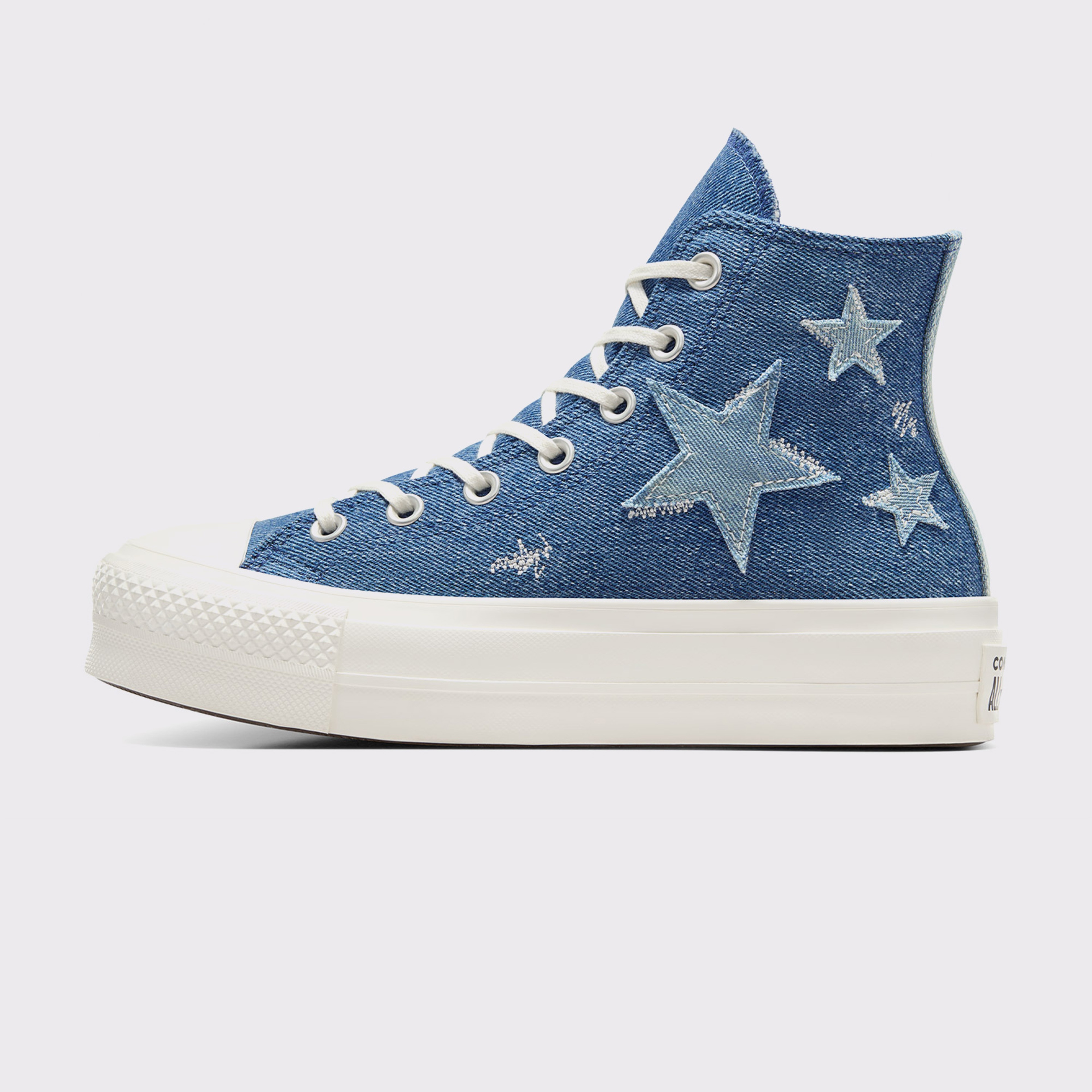 Converse Chuck Taylor All Star Lift Unisex Lacivert Denim Platform Sneaker
