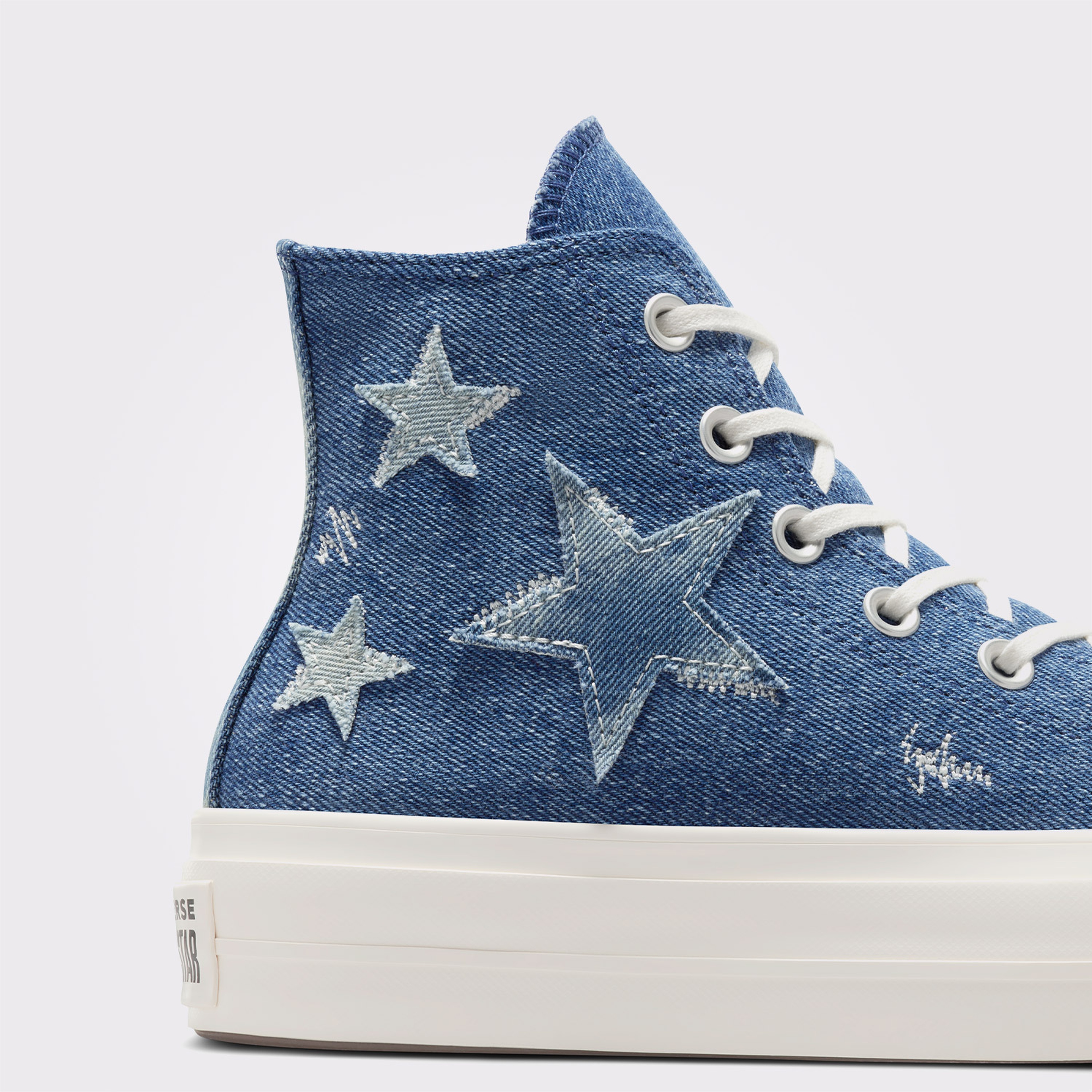 Converse Chuck Taylor All Star Lift Unisex Lacivert Denim Platform Sneaker
