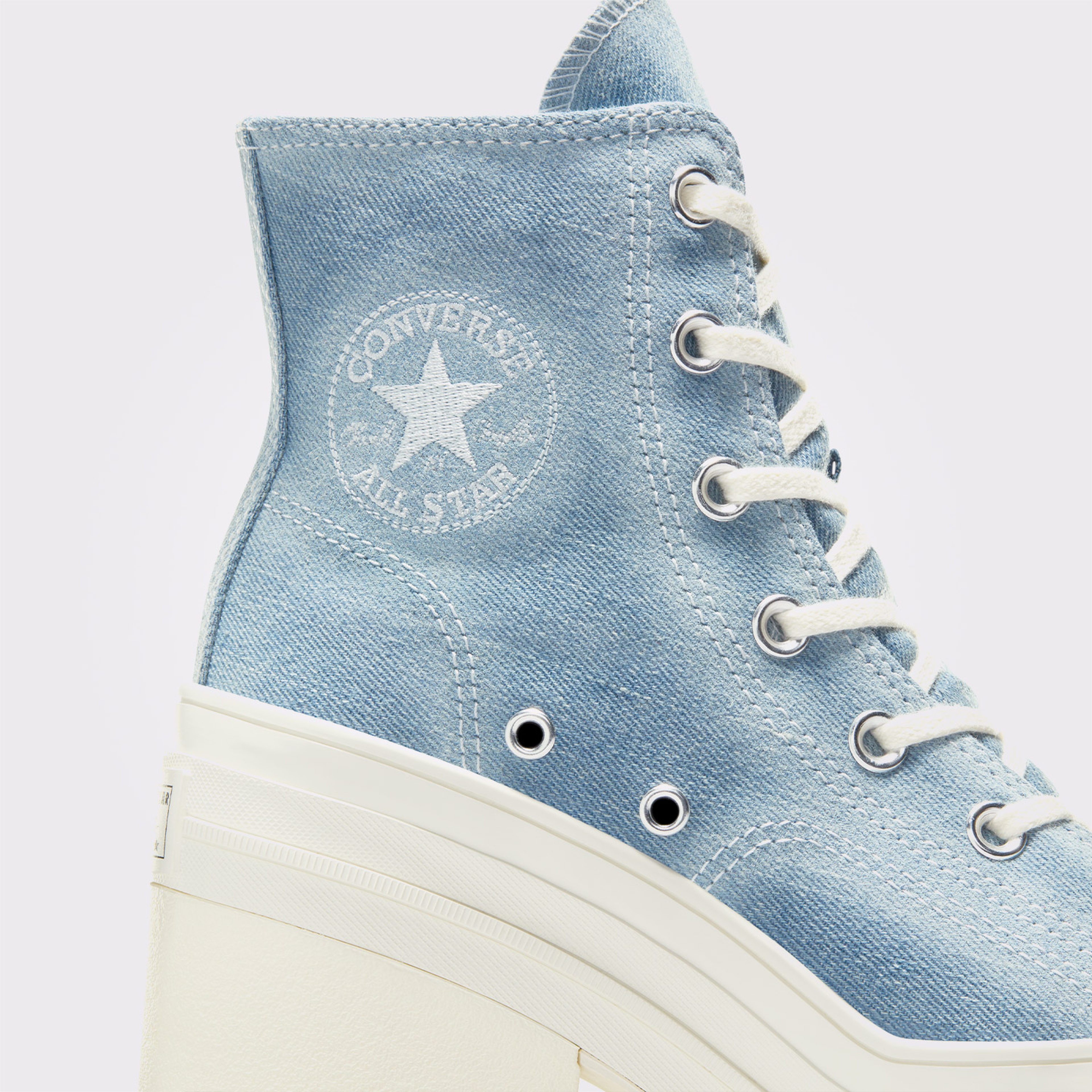 Converse Chuck 70 De Luxe Heel Unisex Denim Platform Sneaker