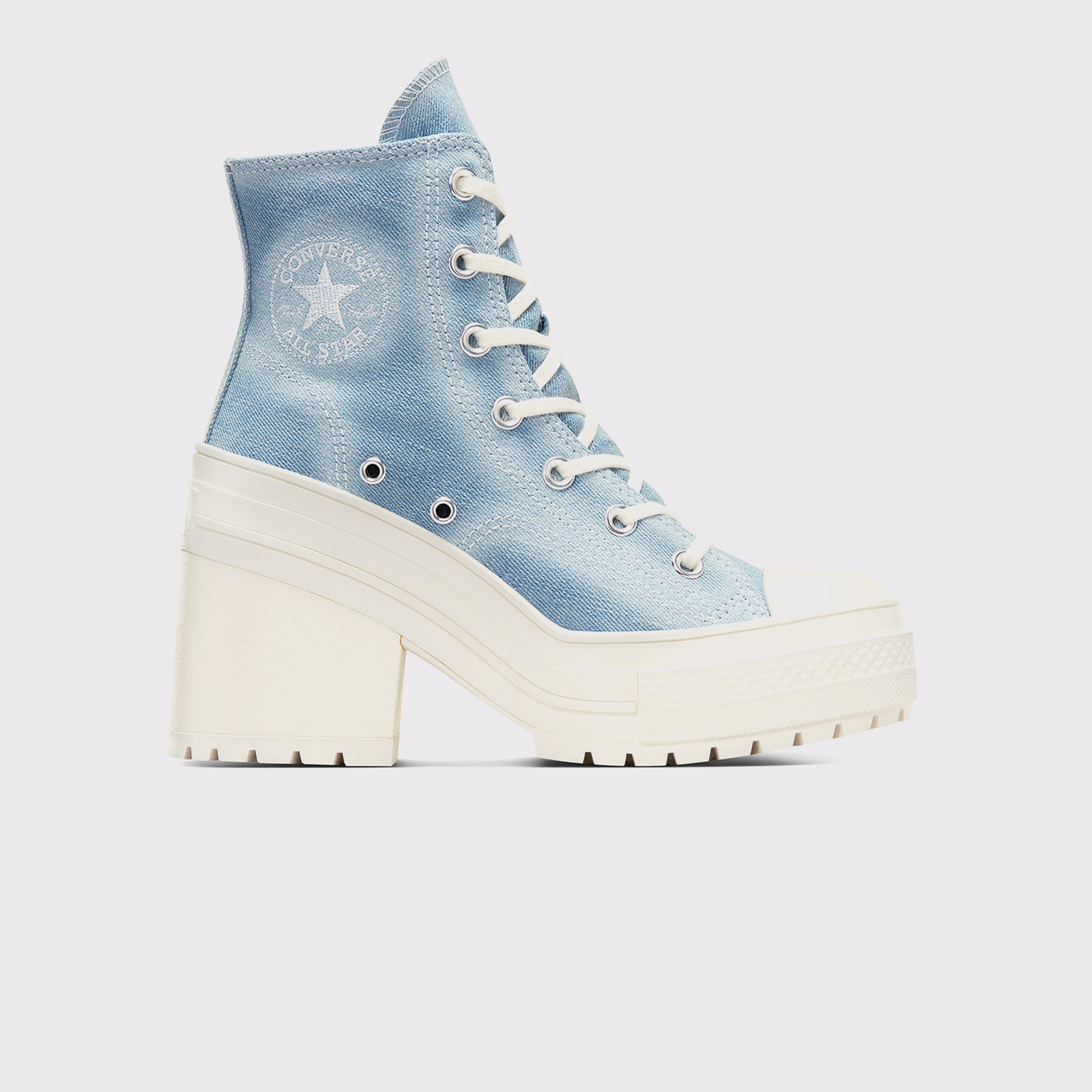 Converse Chuck 70 De Luxe Heel Unisex Denim Platform Sneaker