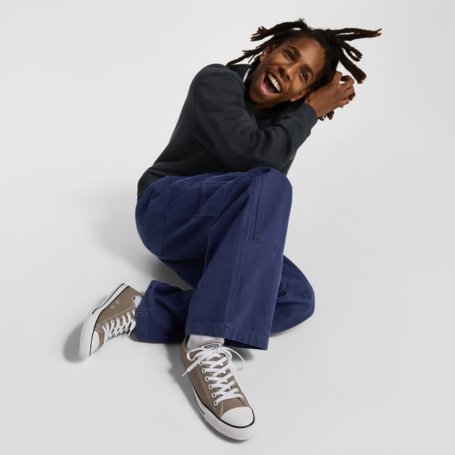 Converse Converse Kahverengi Chuck Taylor All Star Unisex Taupe Low Top Sneaker Occasion'da! Kahverengi - 5. görsel