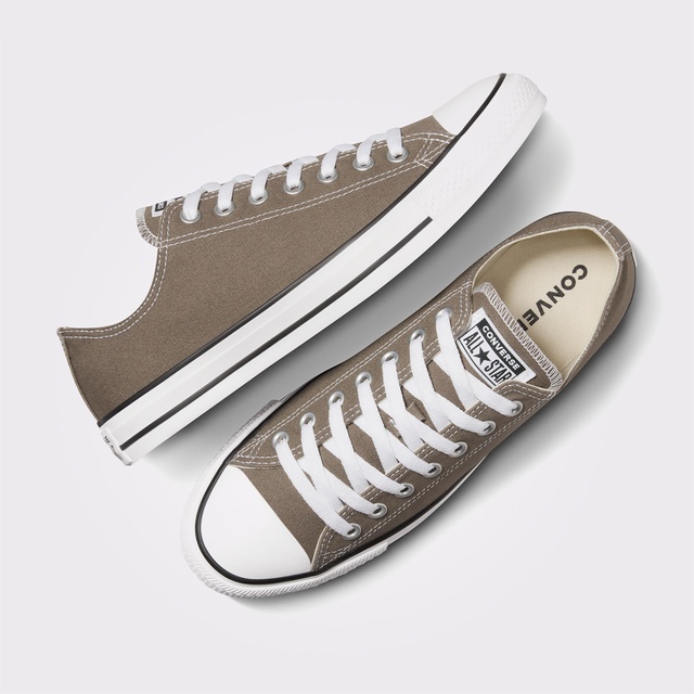 Converse Converse Kahverengi Chuck Taylor All Star Unisex Taupe Low Top Sneaker Occasion'da! Kahverengi - 7. görsel