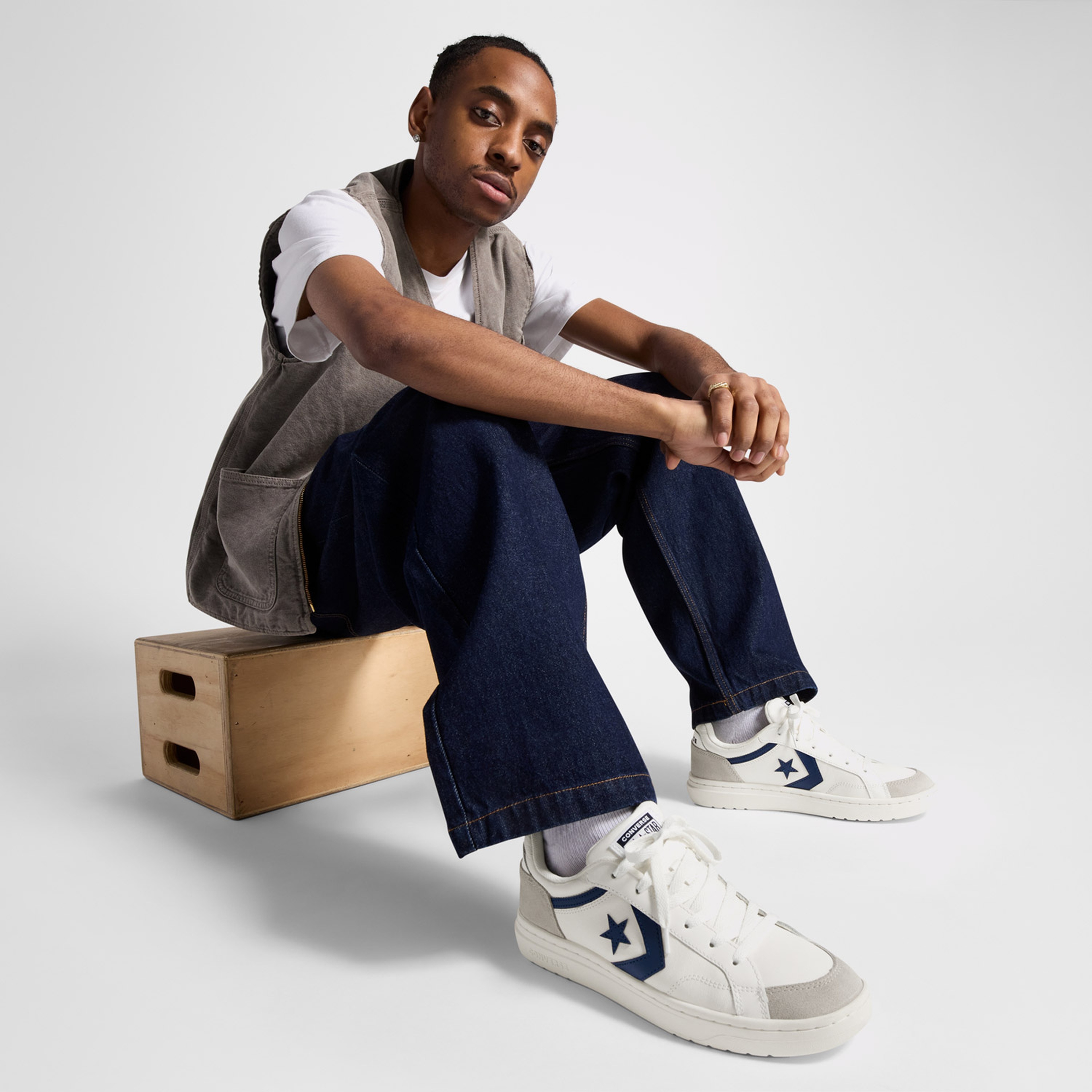 Converse Pro Blaze Unisex Krem Deri Sneaker