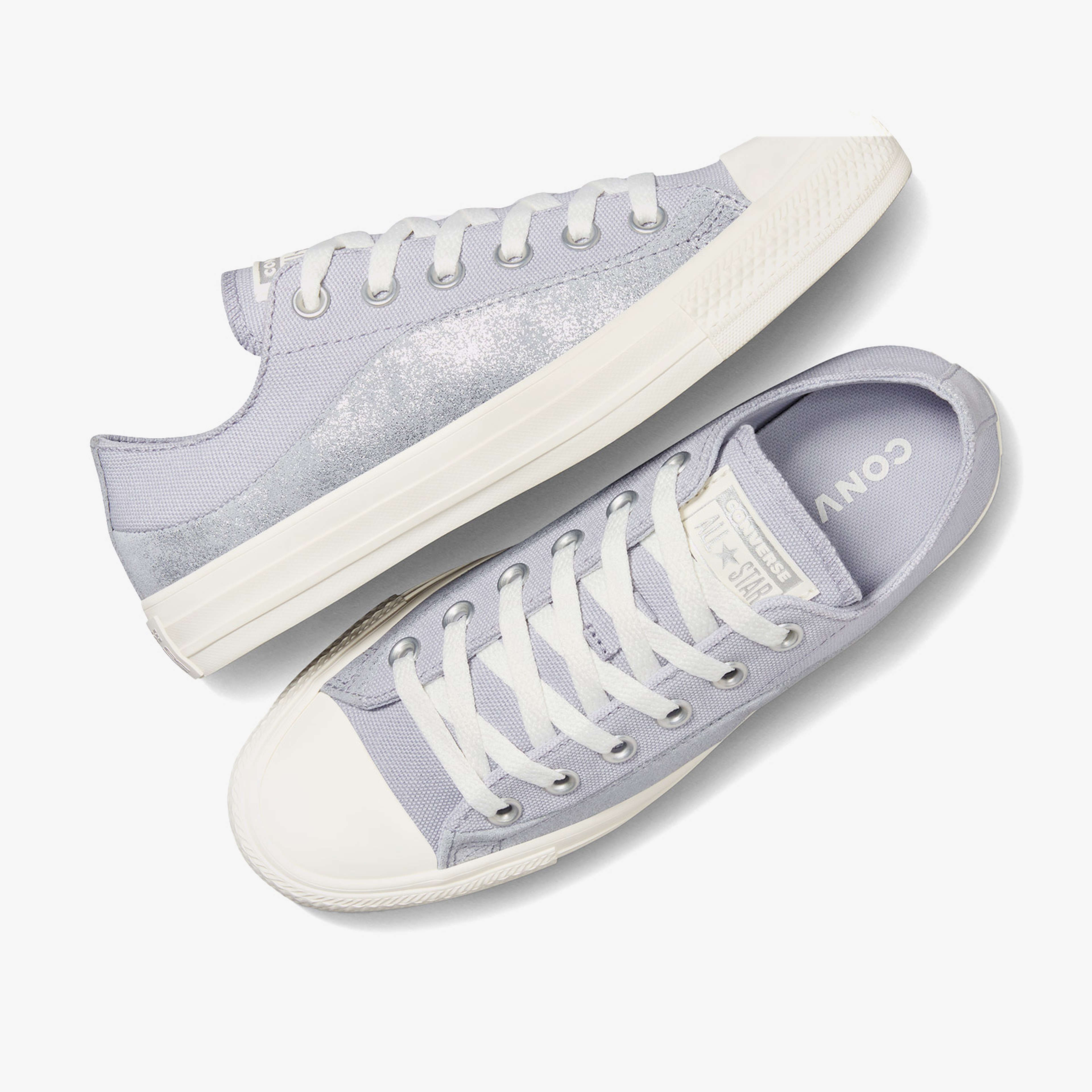 Converse Chuck Taylor All Star Suede Shimmer Unisex Lila Deri Sneaker