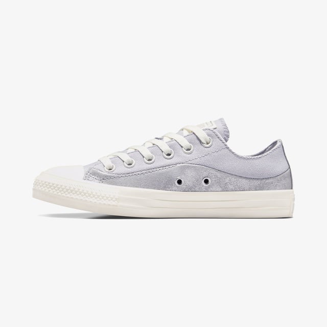 Converse Chuck Taylor All Star Suede Shimmer Unisex Lila Deri Sneaker - Görsel 4