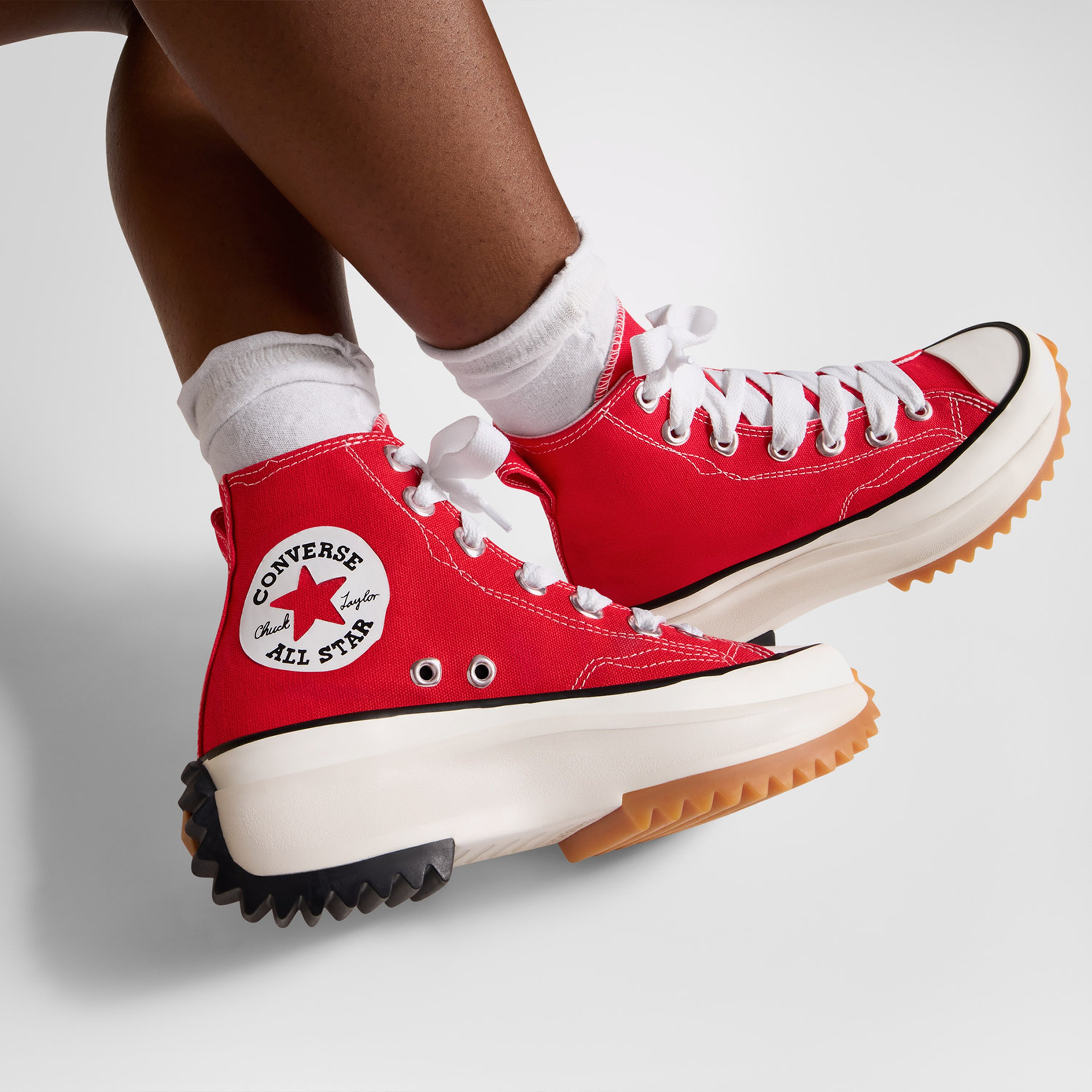 Converse Run Star Hike Unisex Kırmızı Platform Sneaker