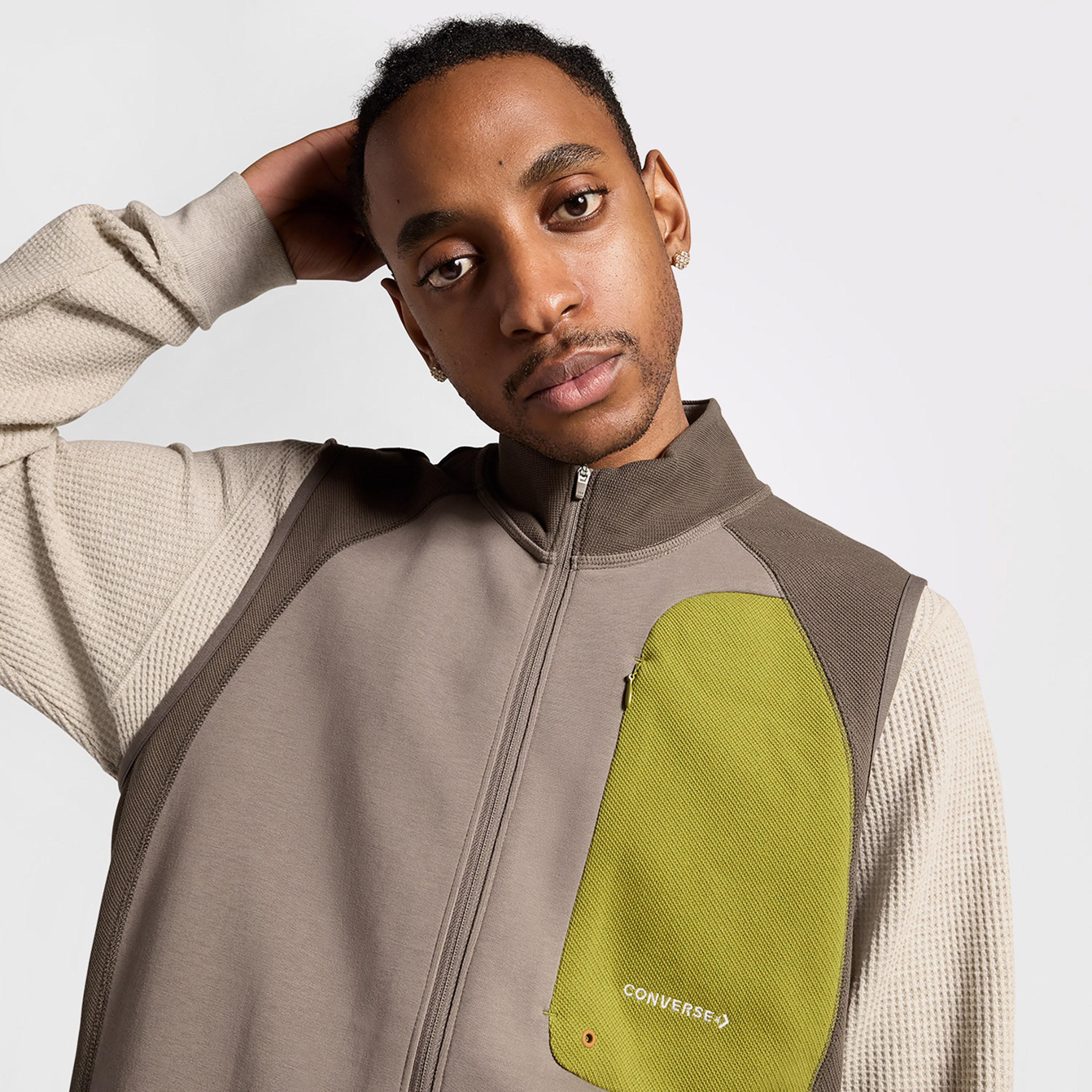 Converse Classic Erkek Dik Yaka Kahverengi Yelek