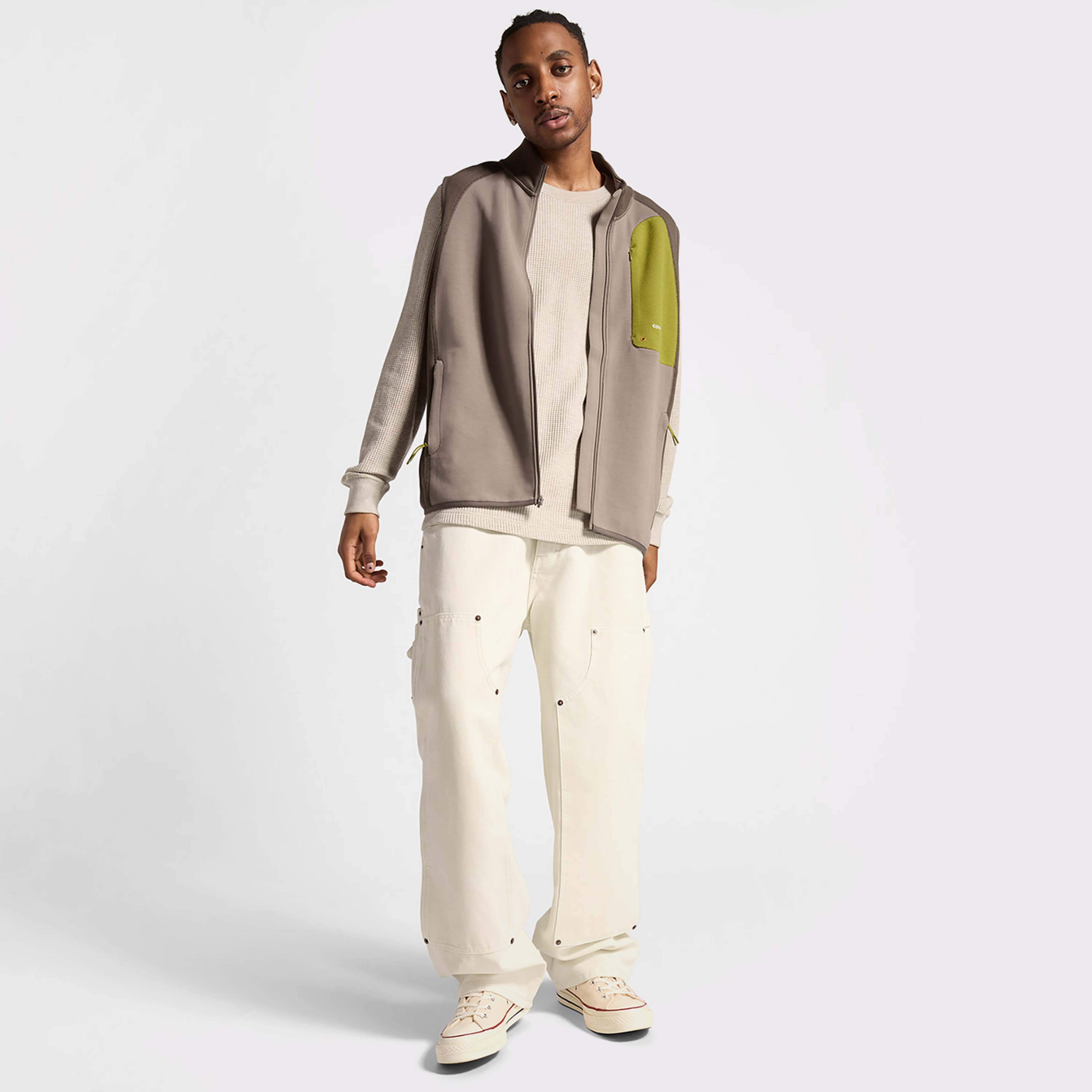 Converse Classic Erkek Dik Yaka Kahverengi Yelek