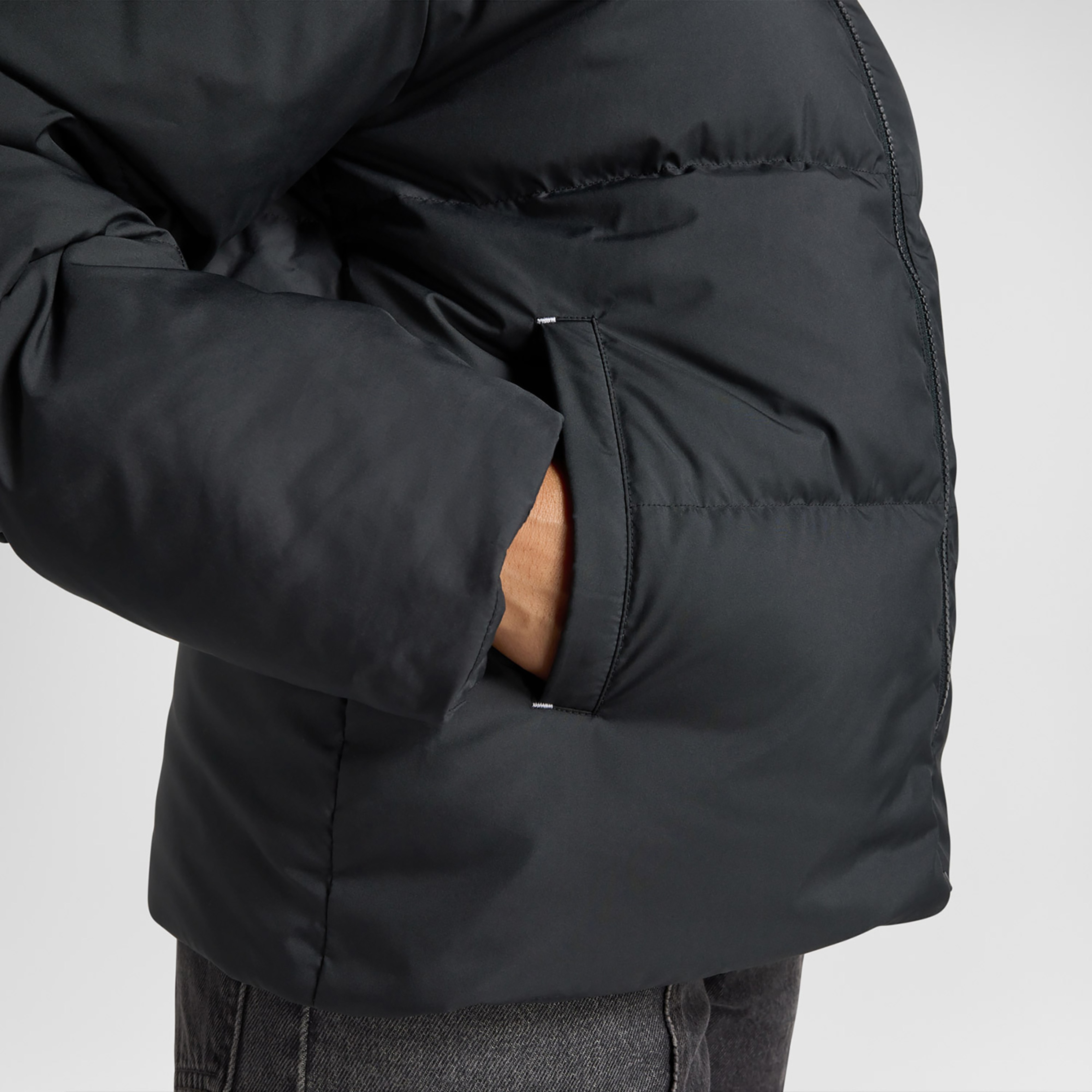 Converse Classic Kadın Kapüşonlu Siyah Ceket