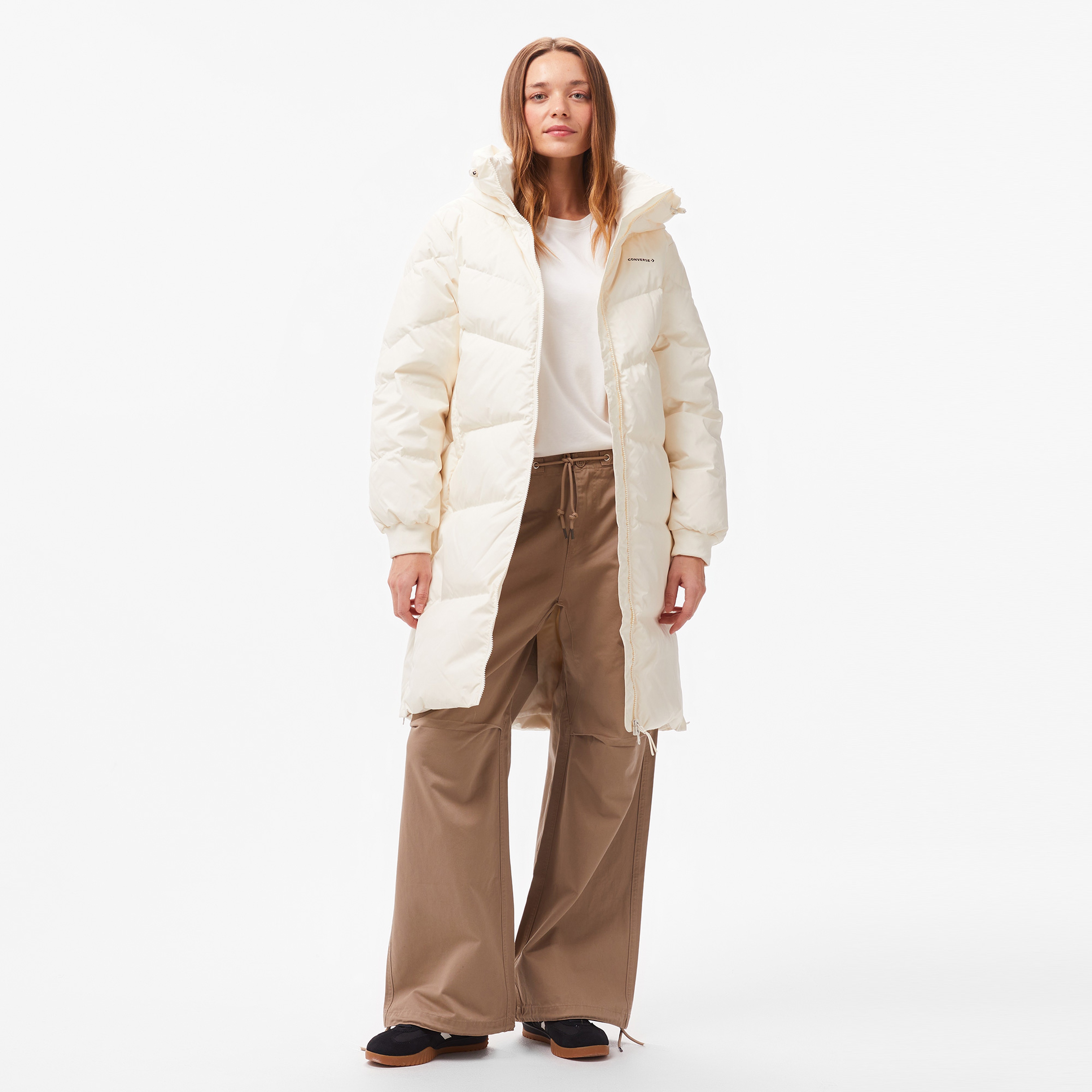 Converse Classic Kadın Kapüşonlu Beyaz Ceket