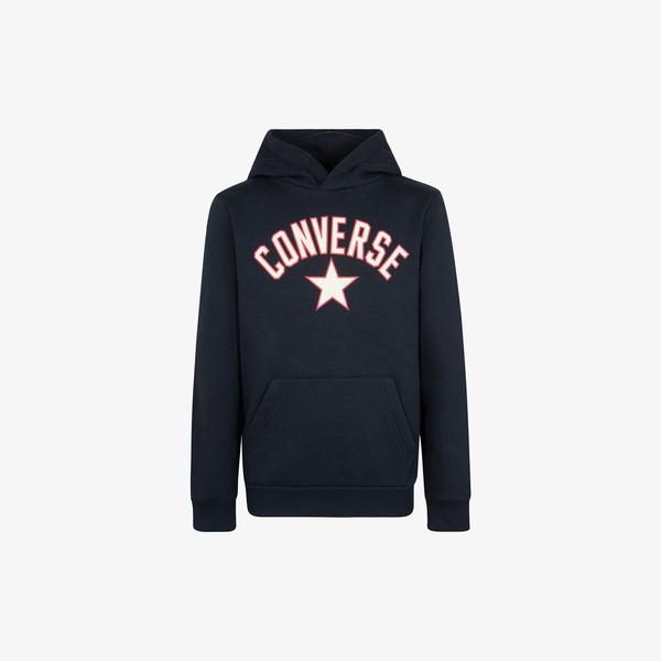 Converse Arch Flc Çocuk Siyah Hoodie