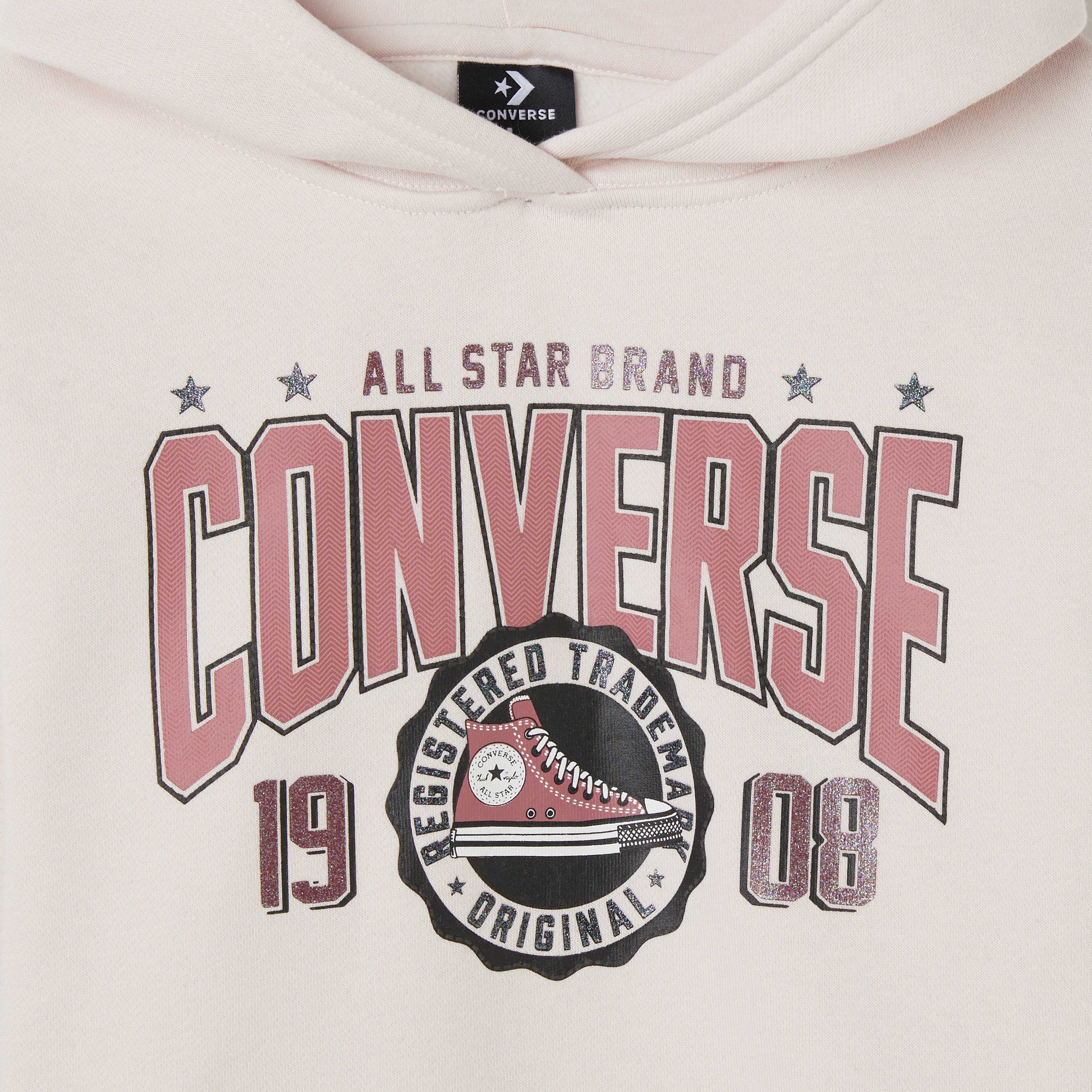 Converse Boxy Çocuk Pembe Hoodie