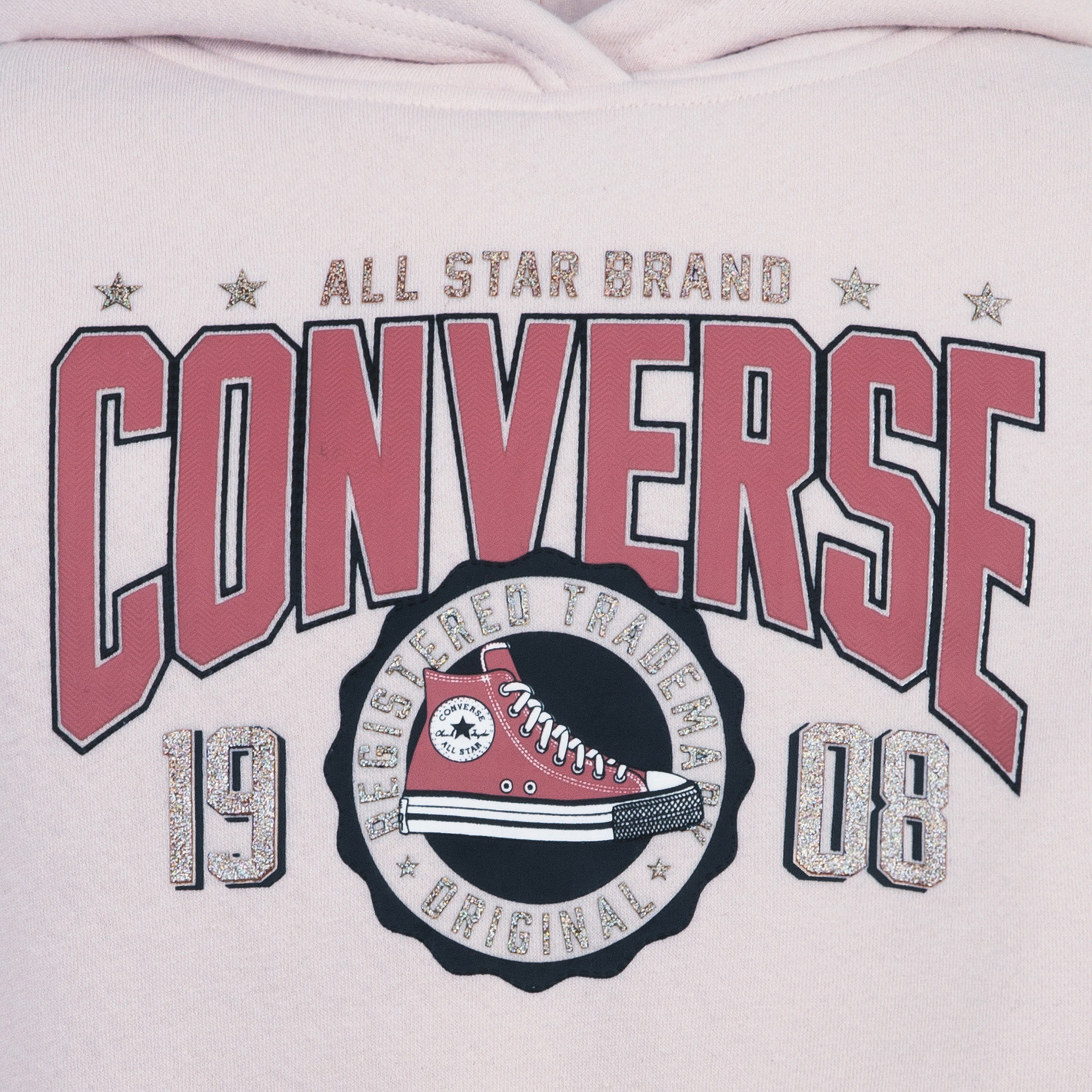 Converse Boxy Çocuk Pembe Hoodie
