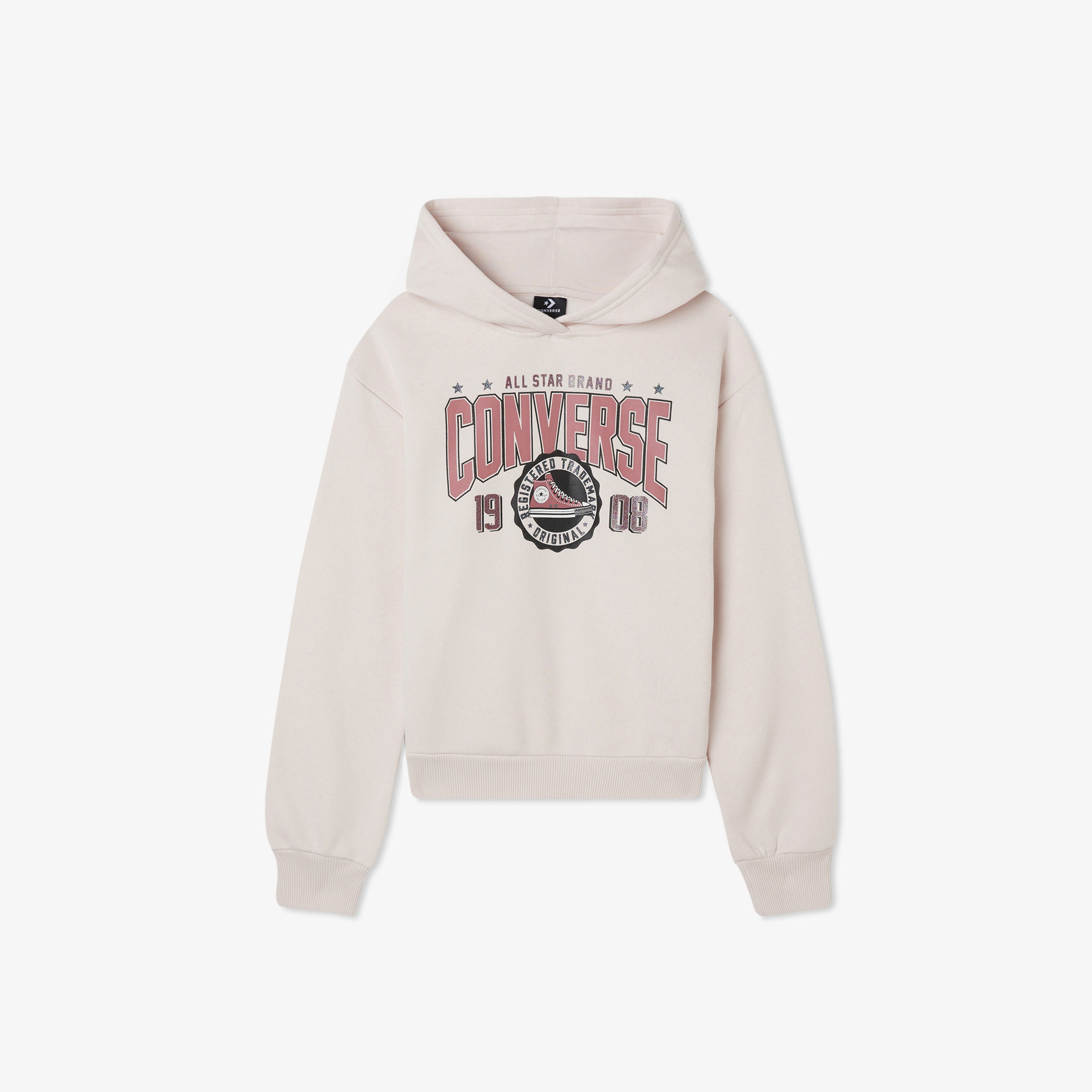 Converse Boxy Çocuk Pembe Hoodie