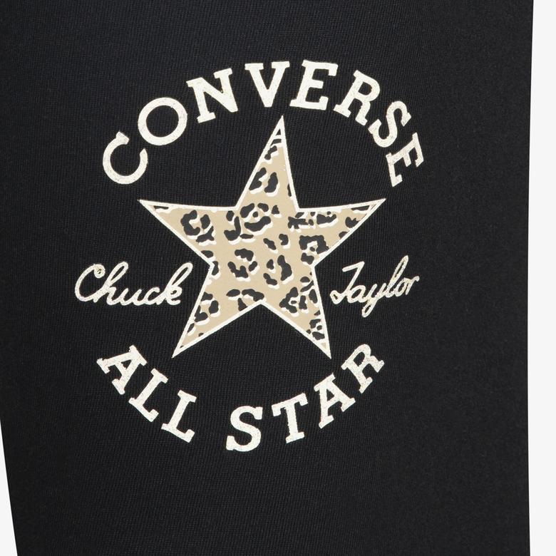 Converse Graphıc Ruched Çocuk Siyah Eşofman Altı