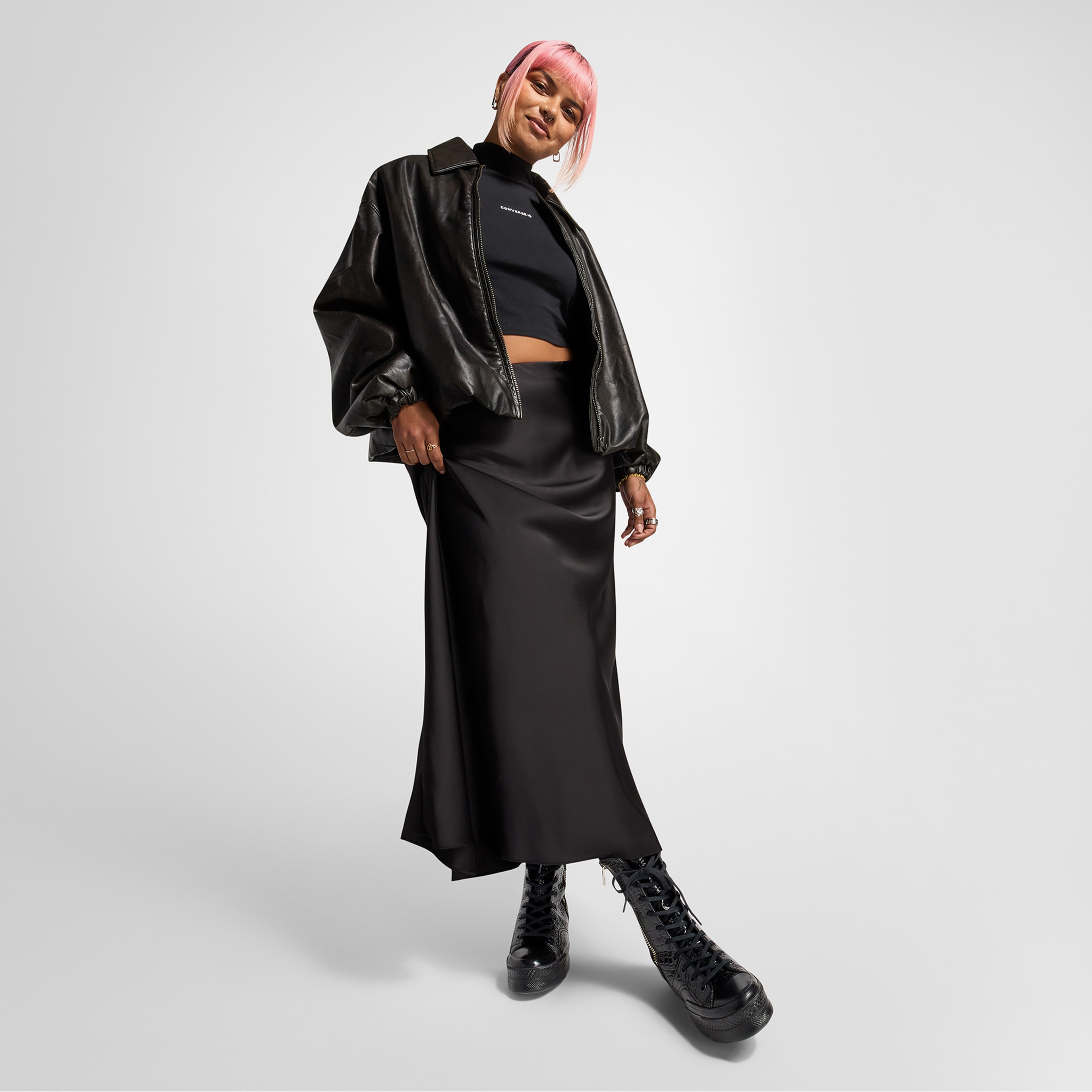 Converse Chuck 70 Plus XHI Unisex Siyah Deri Sneaker