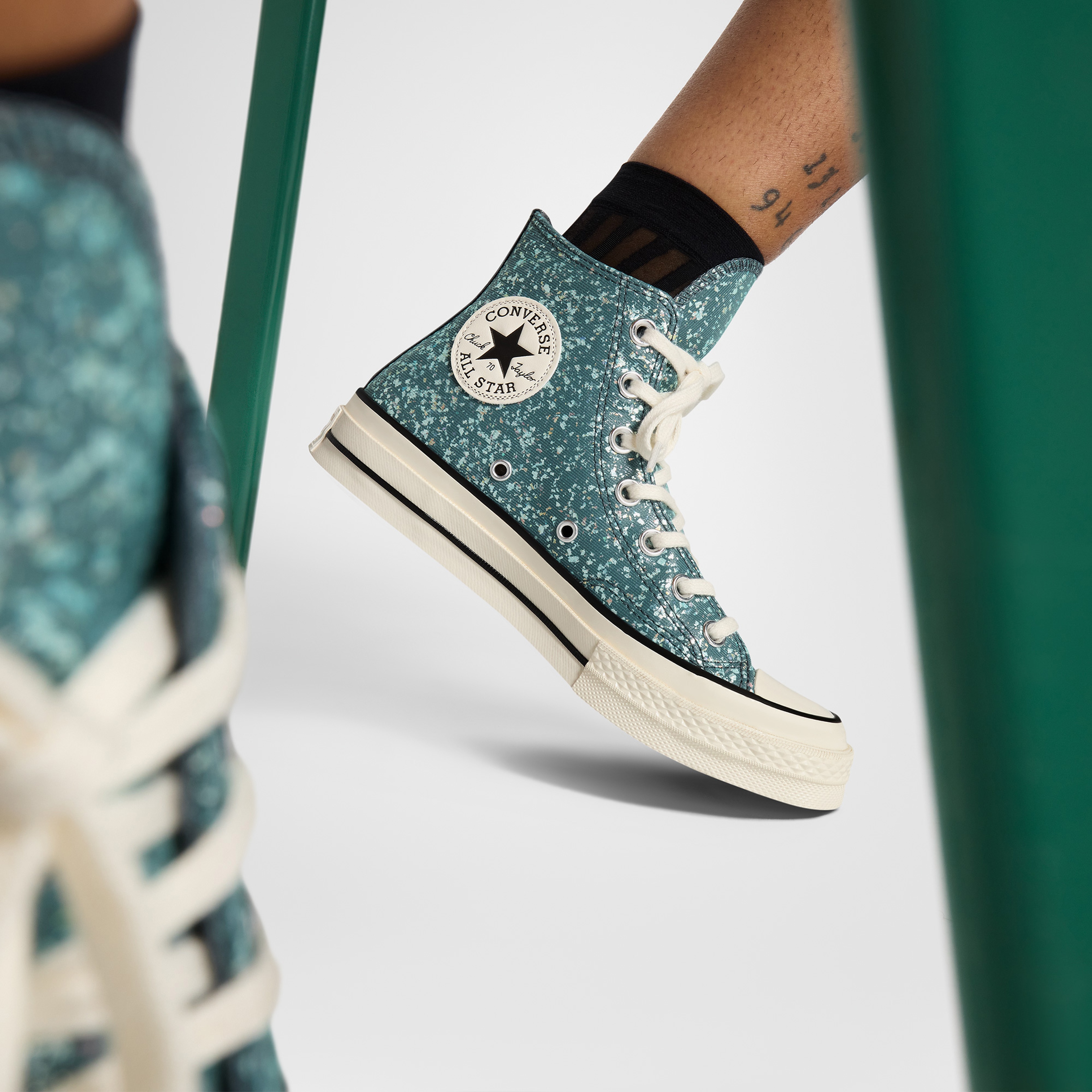 Converse Chuck 70 Glitter Unisex Mavi Sneaker