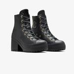 Converse Chuck 70 De Luxe Heel Unisex Siyah Deri Platform Sneaker