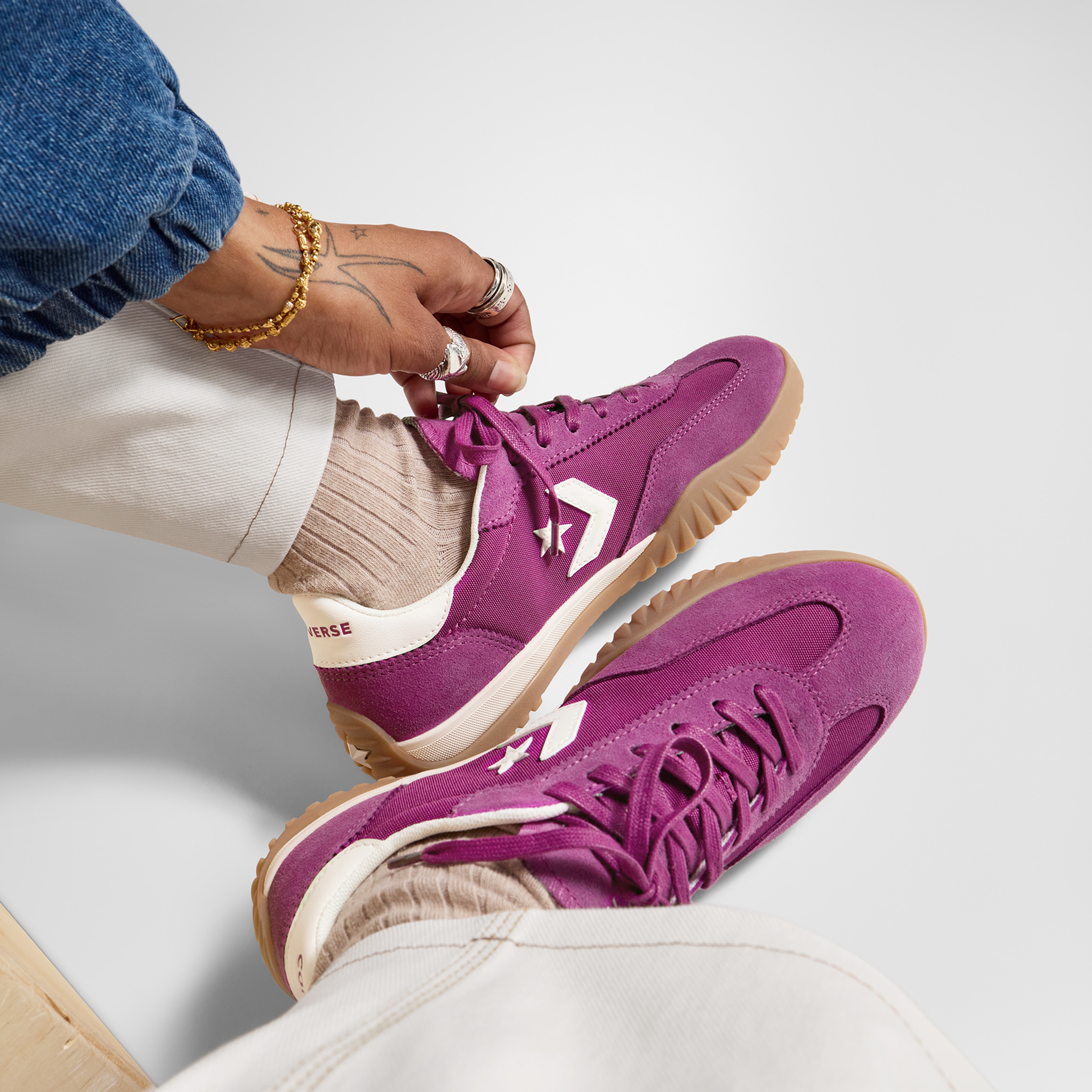 Converse Run Star Trainer Unisex Mor Sneaker