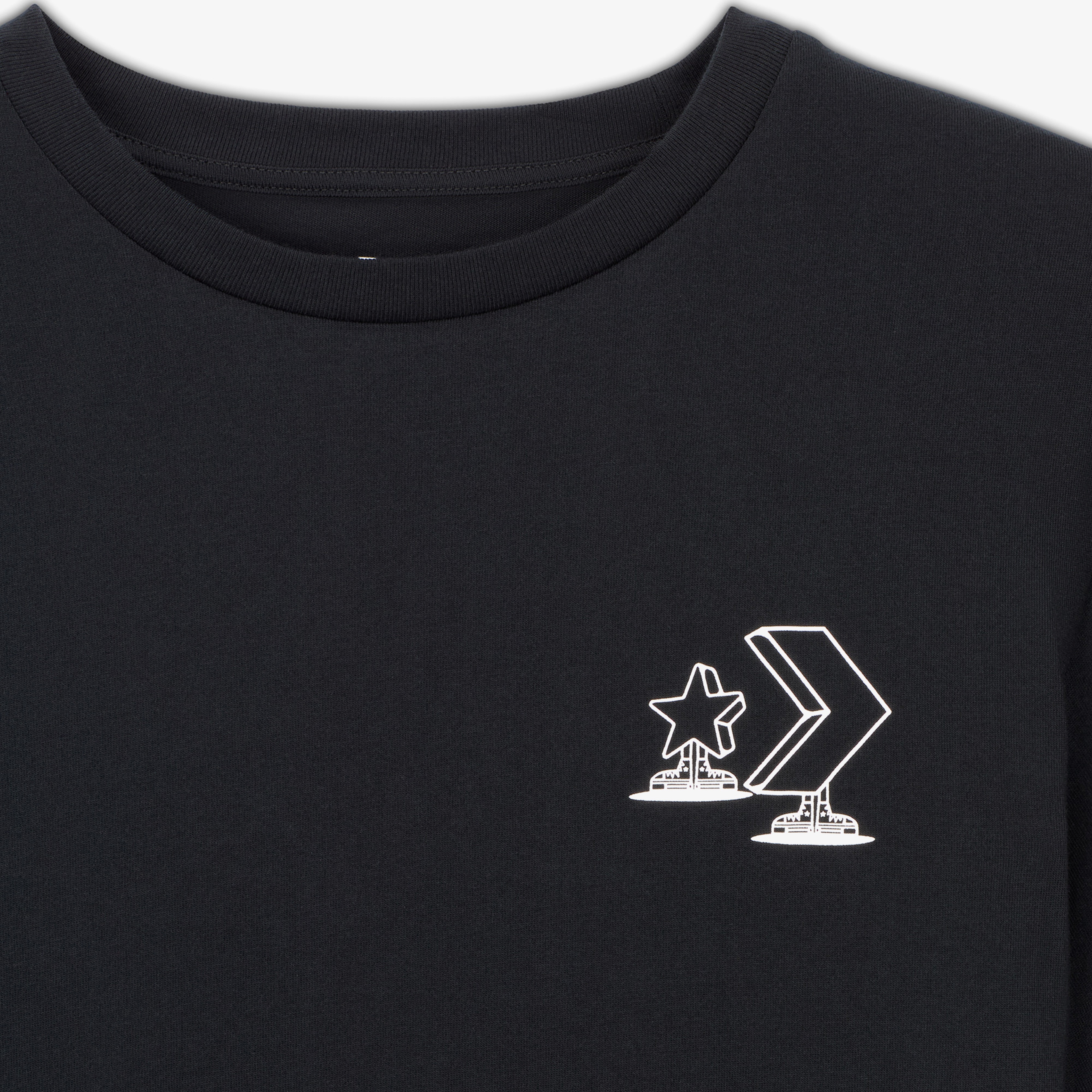 Converse Erkek Grafik Baskılı Siyah T-Shirt