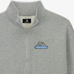 Converse Loose Fit Yarım Fermuarlı Erkek Gri Sweatshirt