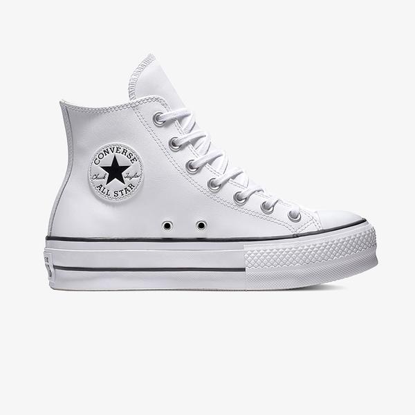Converse Chuck Taylor All Star Lift Hi Deri Unisex Beyaz Sneaker