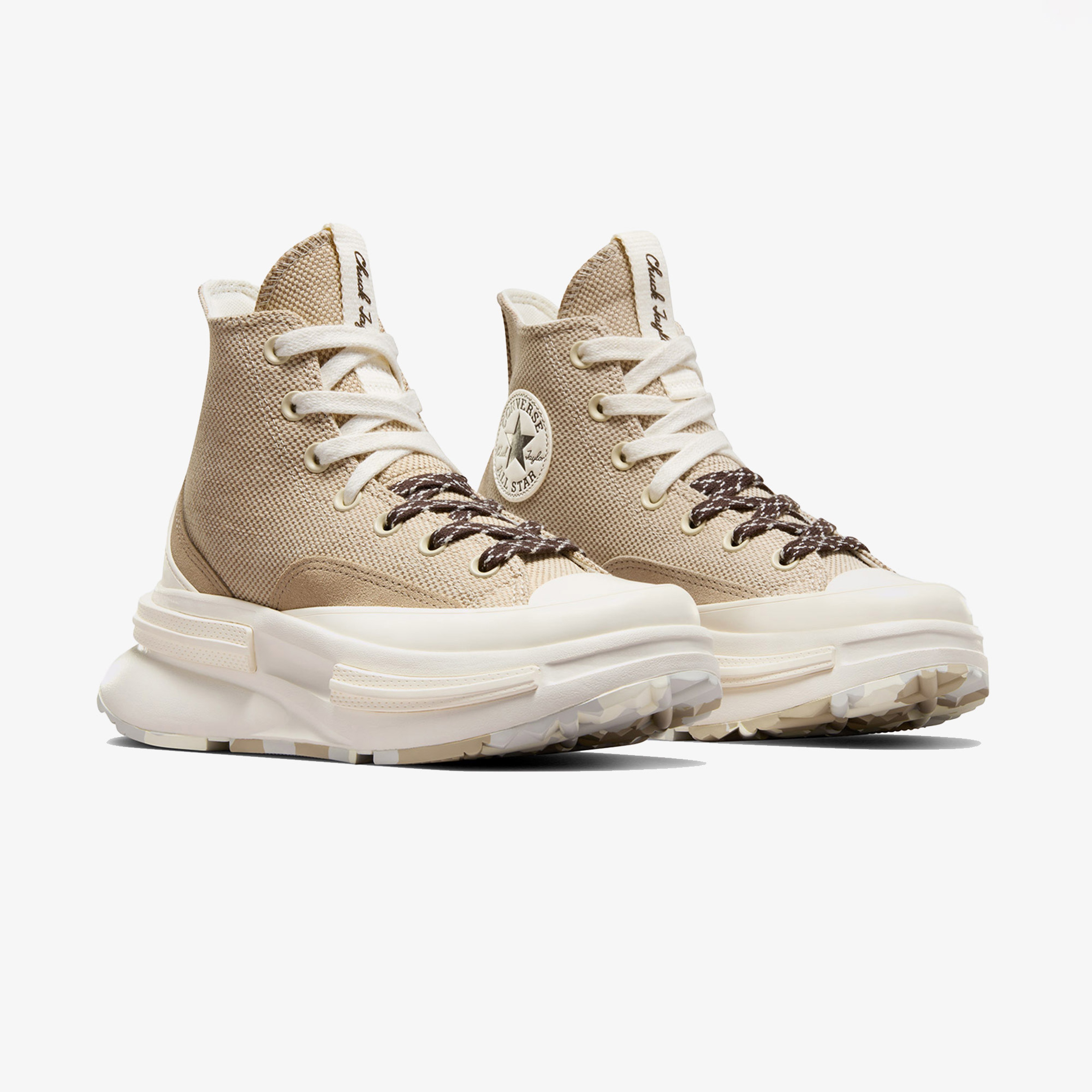 Converse Run Star Legacy CX Platform Canvas & Suede Kadın Krem Sneaker