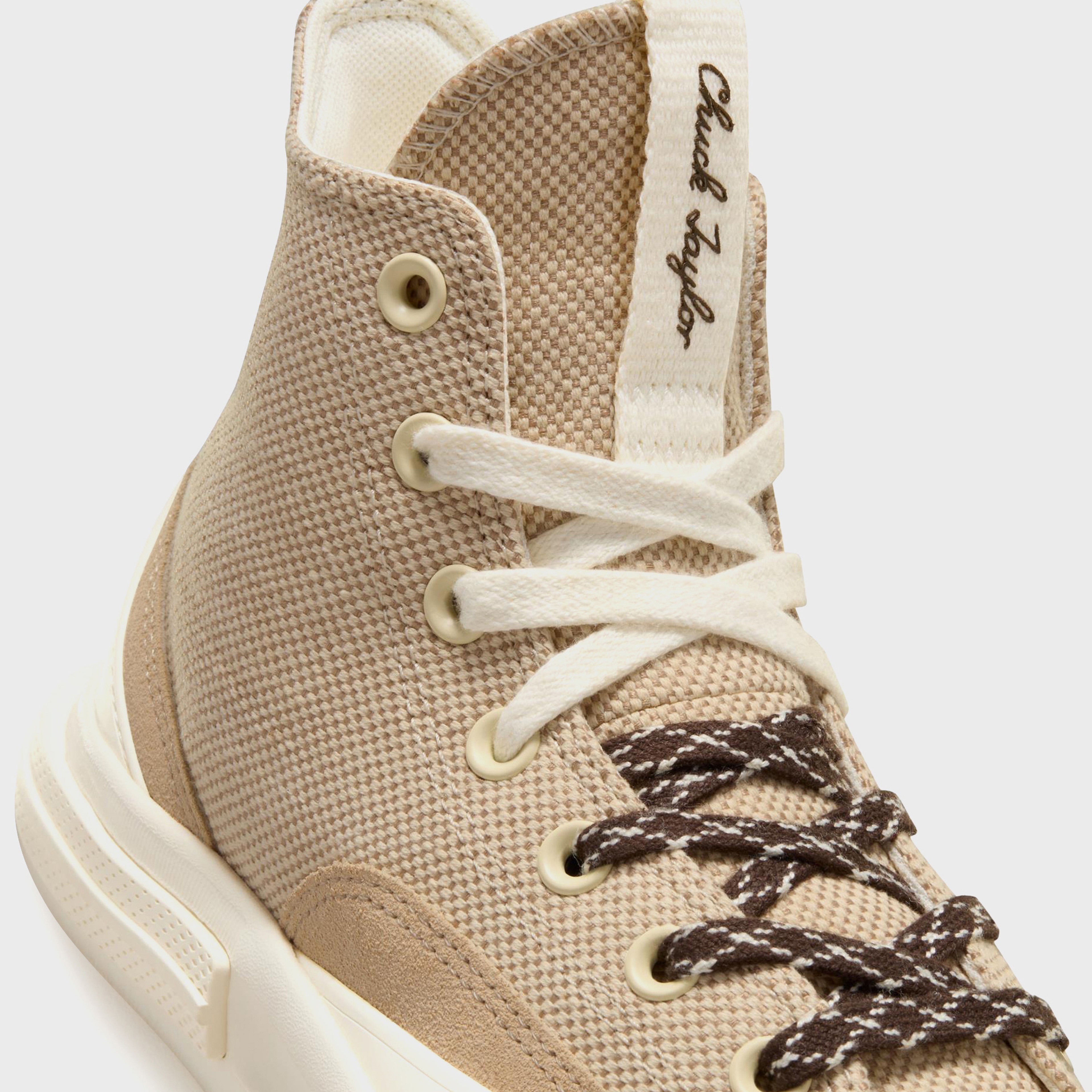 Converse Run Star Legacy CX Platform Canvas & Suede Kadın Krem Sneaker
