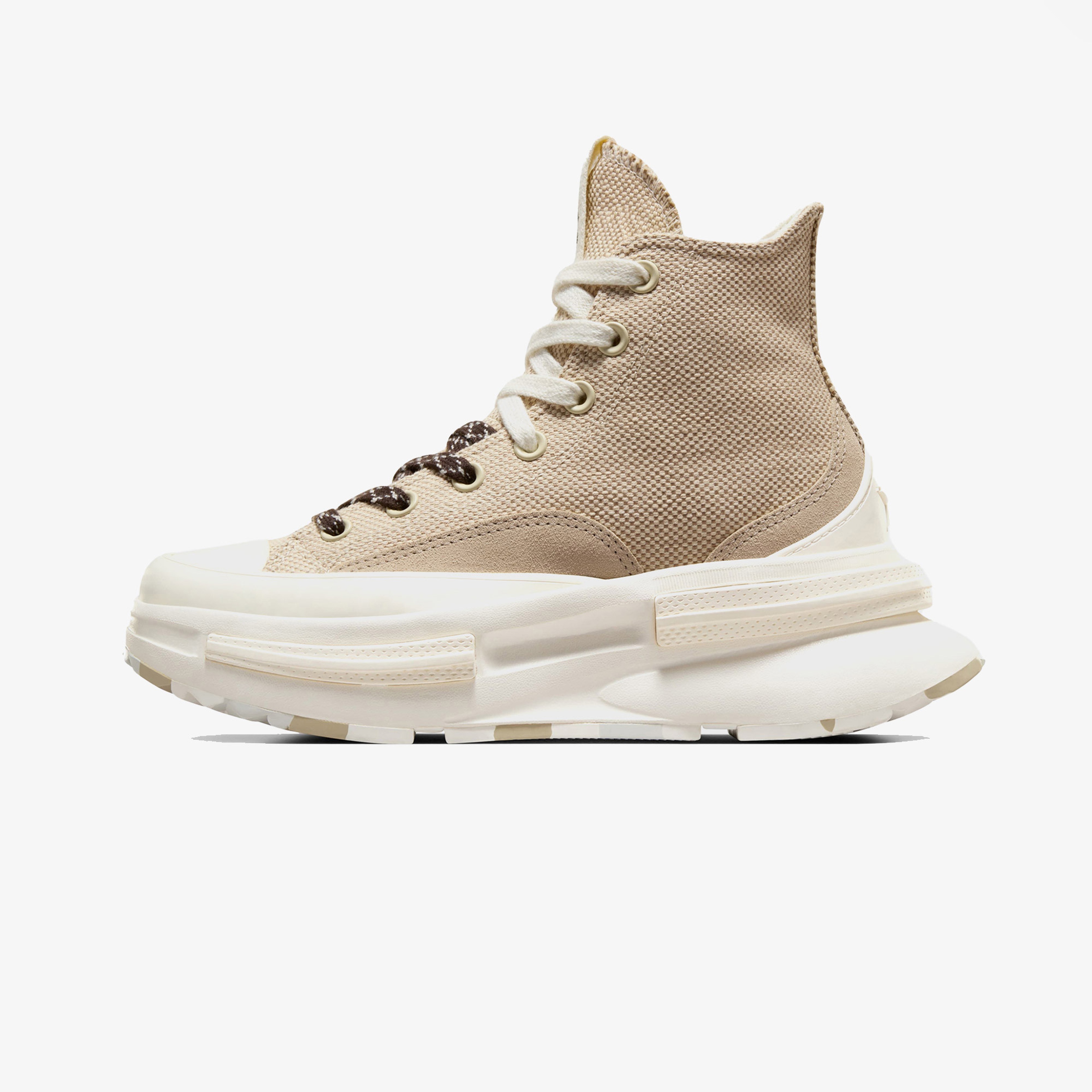 Converse Run Star Legacy CX Platform Canvas & Suede Kadın Krem Sneaker