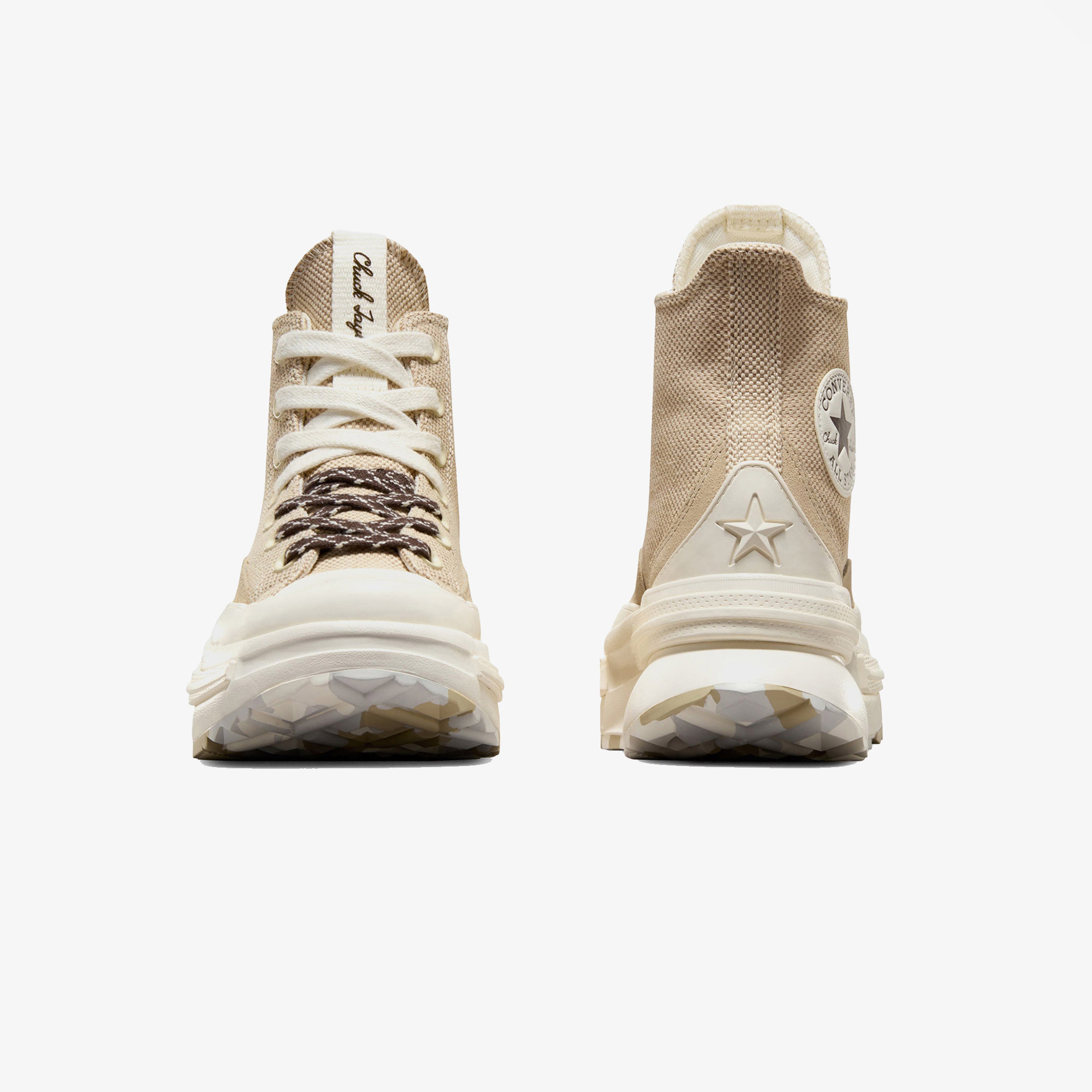 Converse Run Star Legacy CX Platform Canvas & Suede Kadın Krem Sneaker