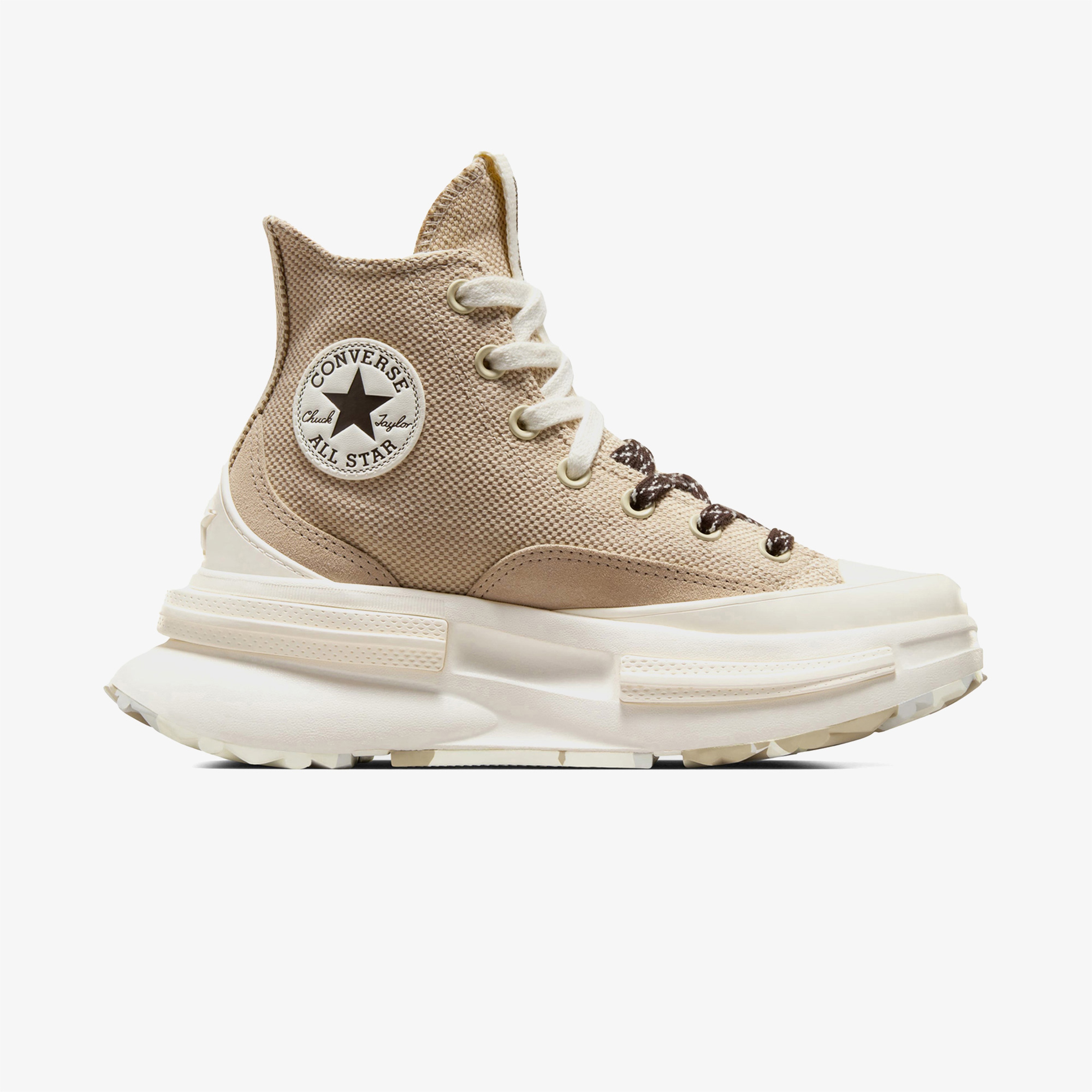 Converse Run Star Legacy CX Platform Canvas & Suede Kadın Krem Sneaker