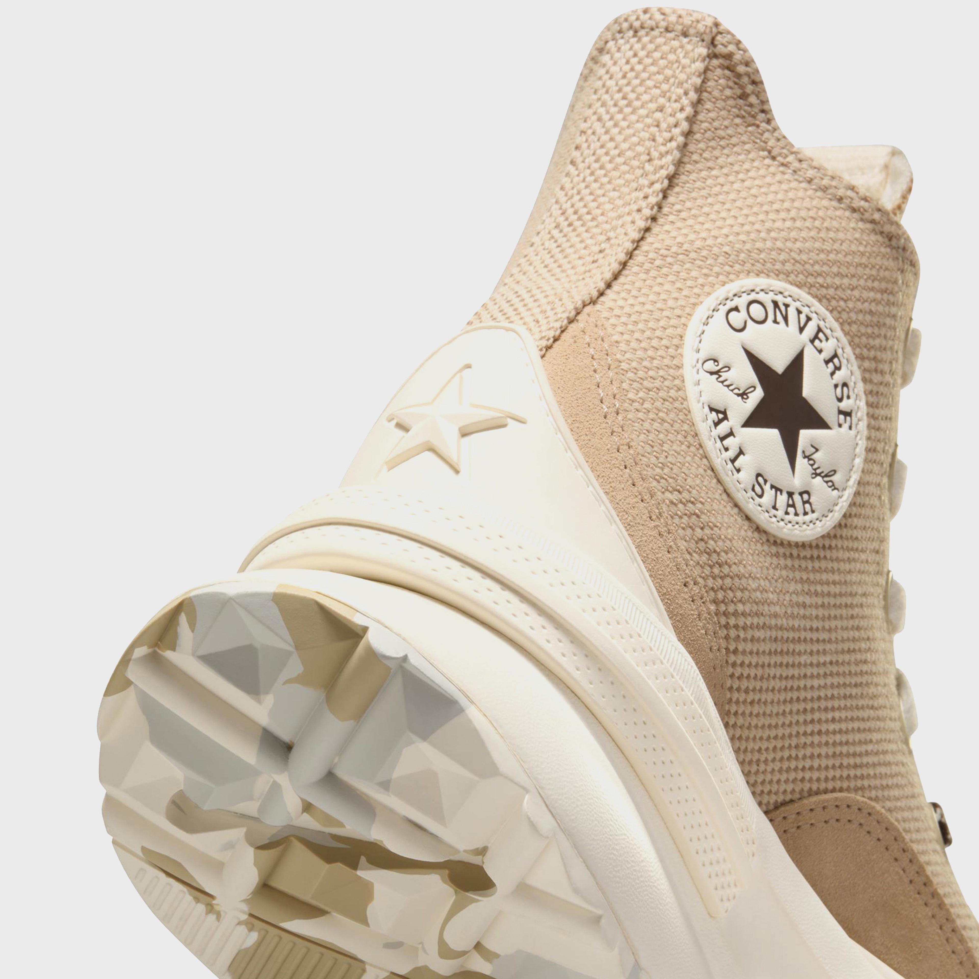 Converse Run Star Legacy CX Platform Canvas & Suede Kadın Krem Sneaker