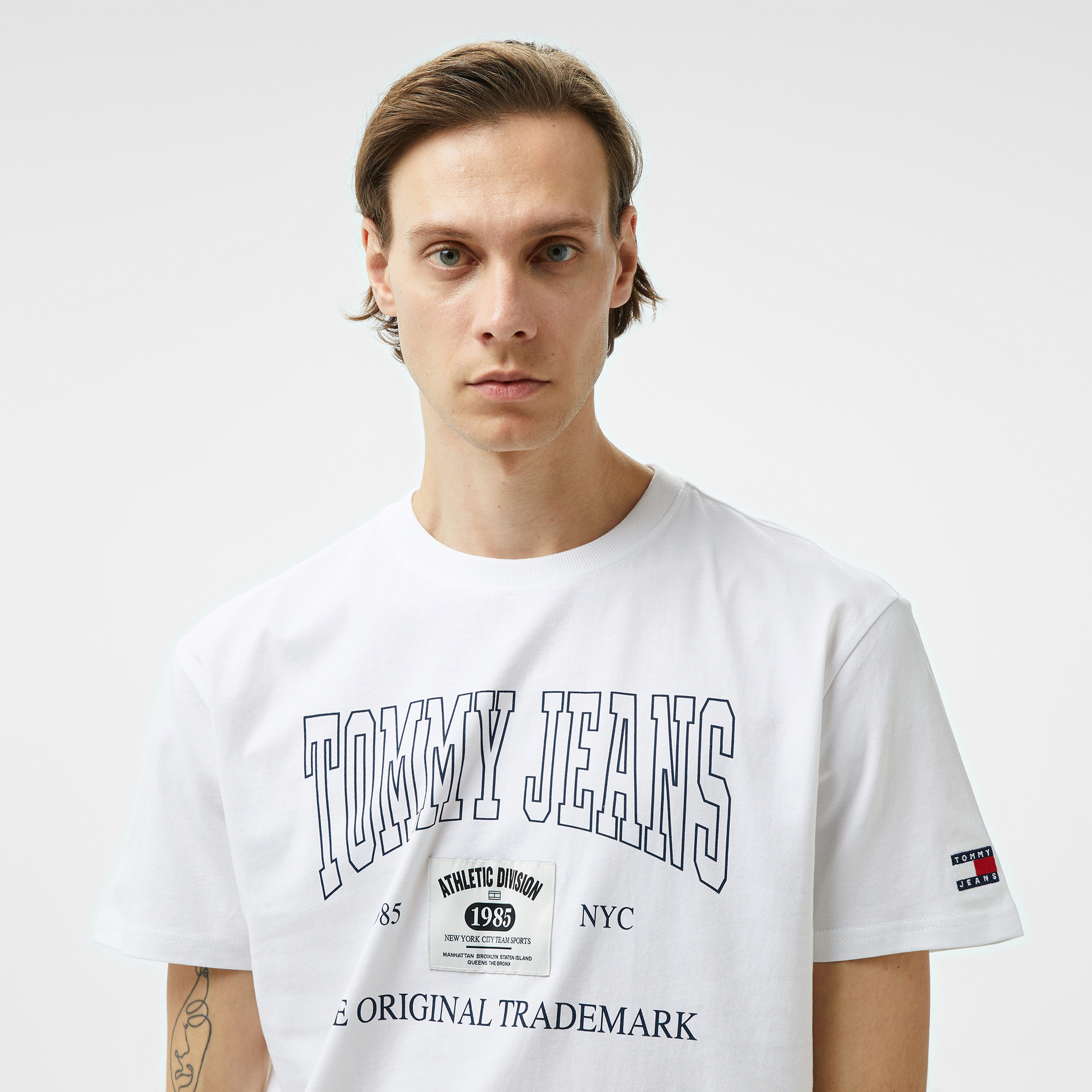 Tommy Jeans Archive Erkek Beyaz T-Shirt