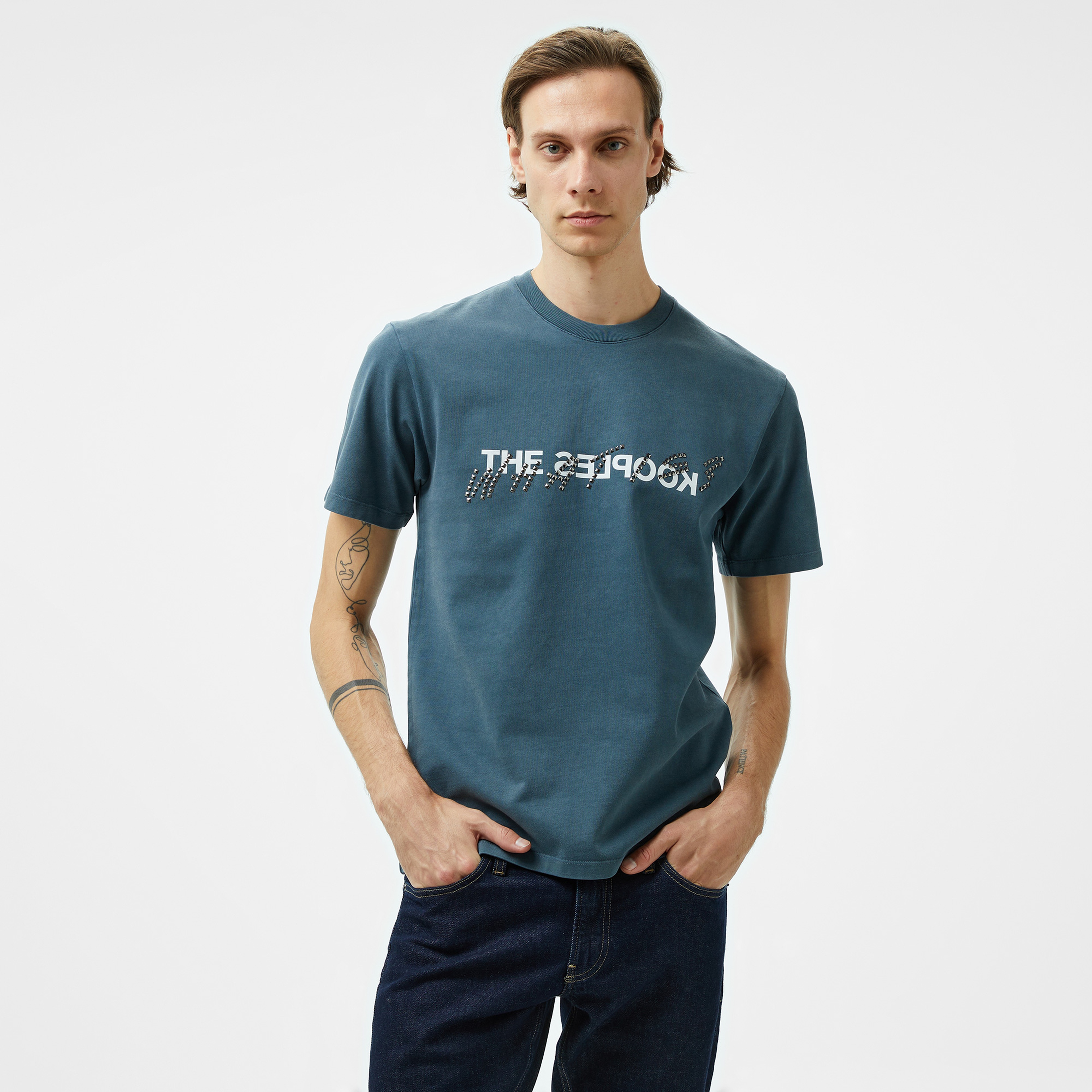 The Kooples Classic Erkek Gri T-Shirt