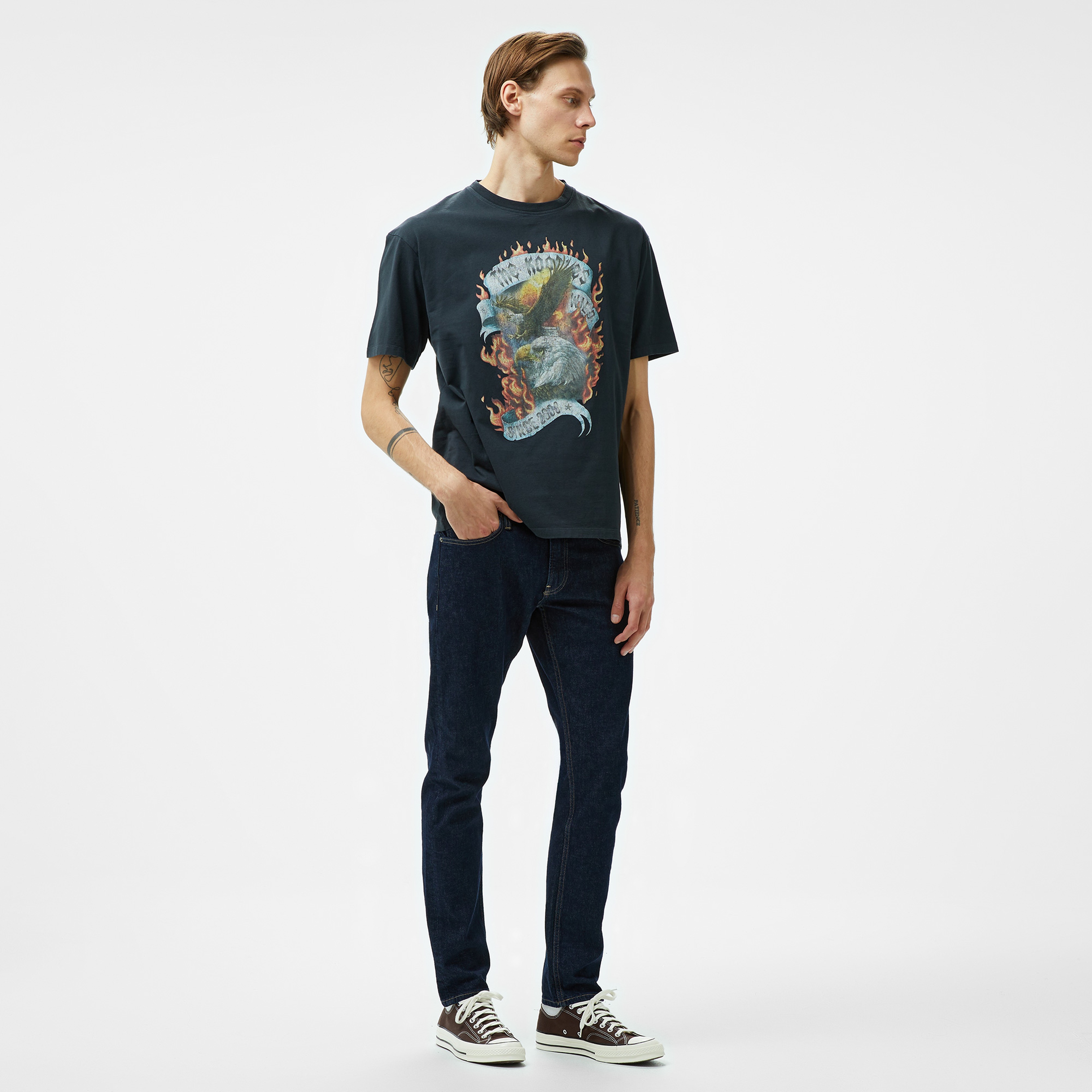 The Kooples Classic Erkek Siyah T-Shirt
