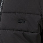 Erkek Regular Fit Dik Yaka Çift Taraflı Siyah Mont