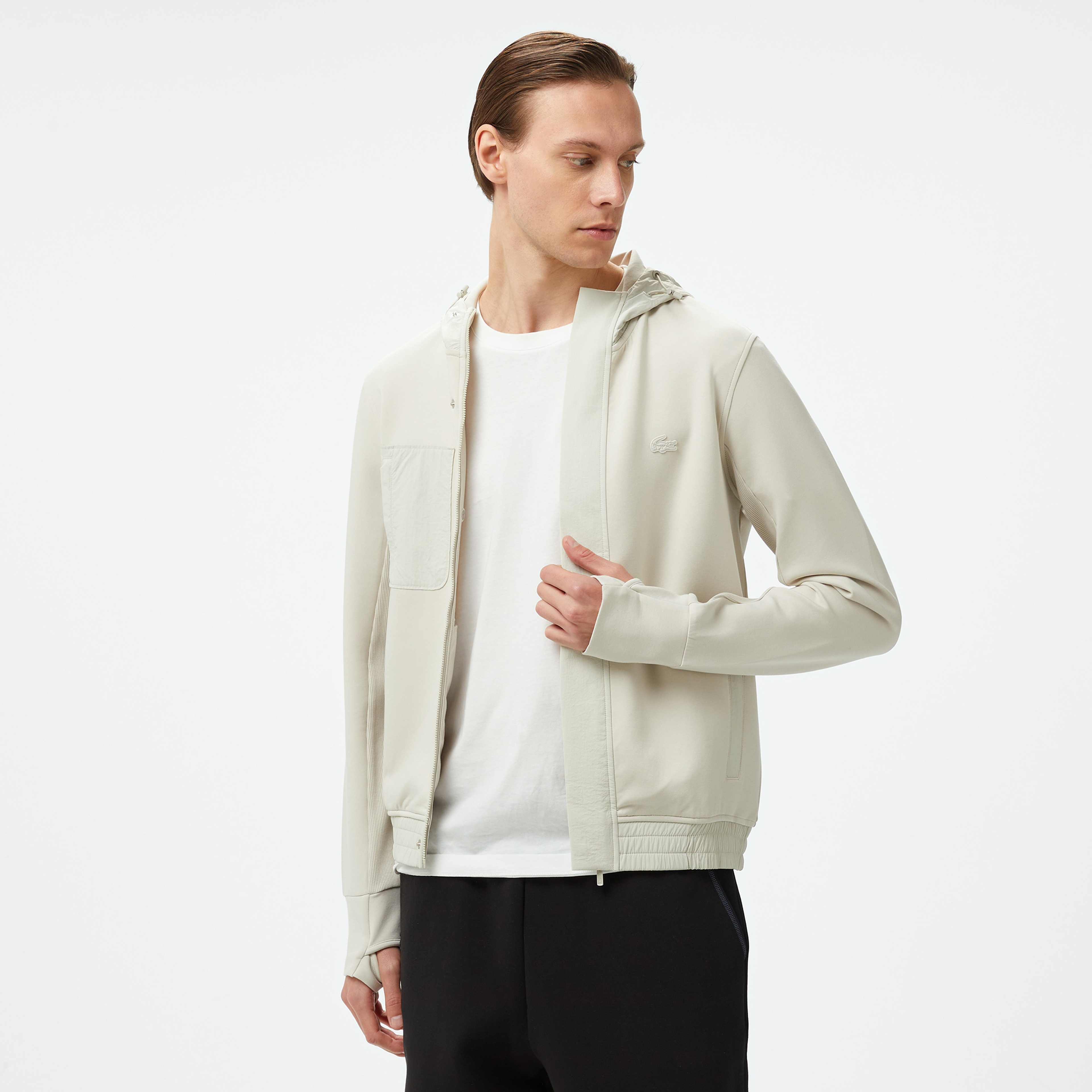 Erkek Regular Fit Kapüşonlu Gri Sweatshirt