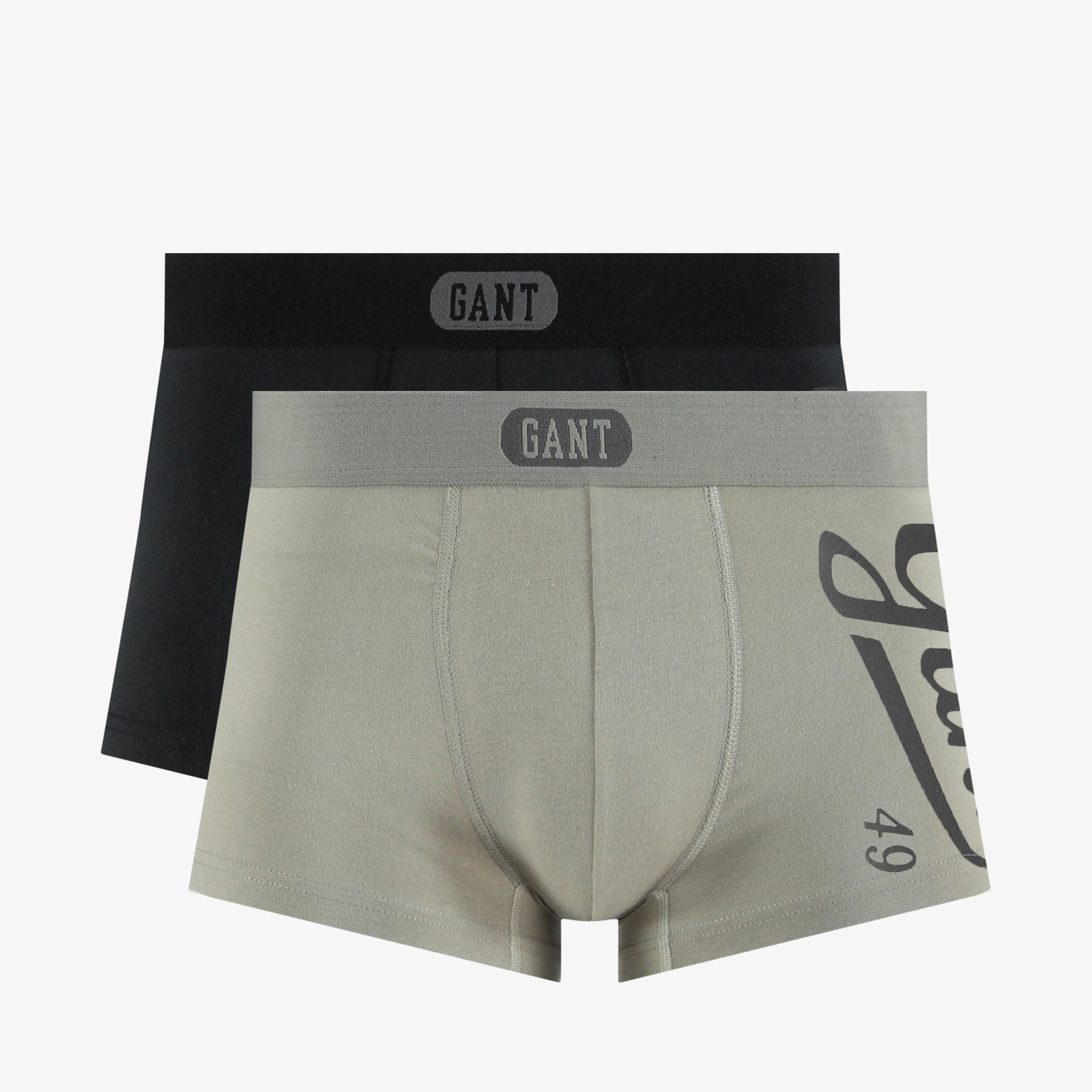 GANT Erkek Siyah Regular Fit Logolu 2'li Boxer