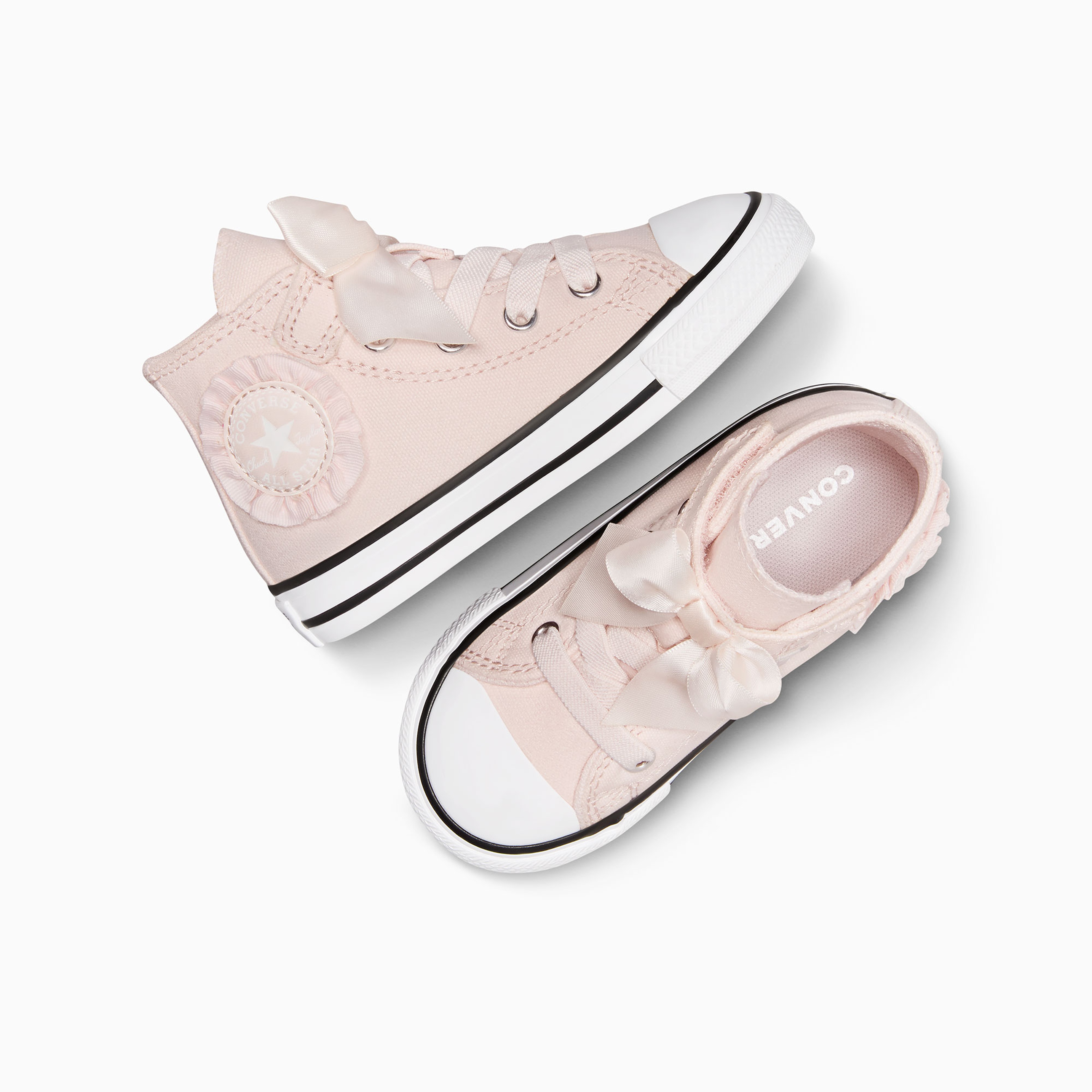 Converse Chuck Taylor All Star Ruffles & Bows Easy-On Youth High Top Blush Hush Bebek Pembe Sneaker