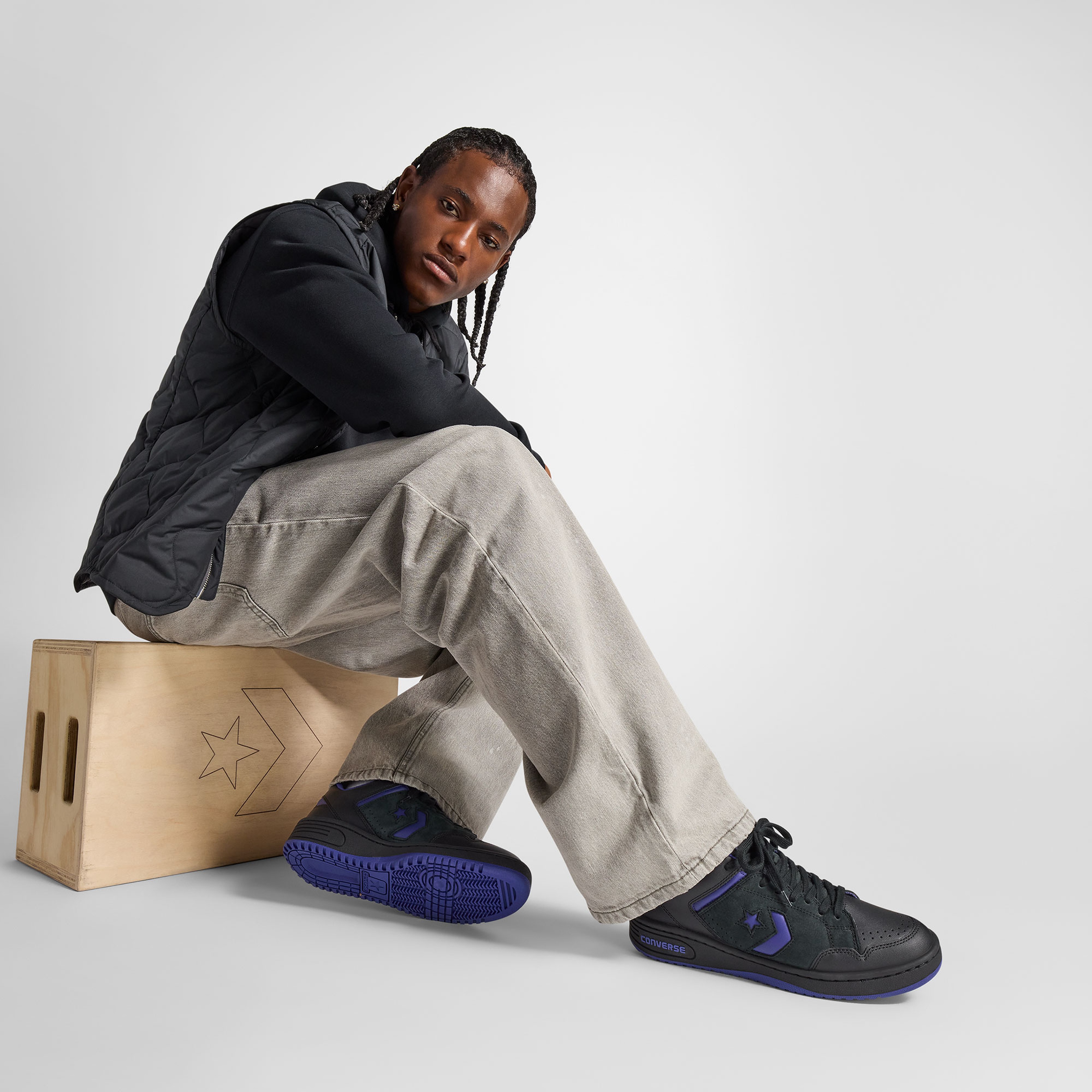 Converse Weapon Unisex Siyah Deri Sneaker