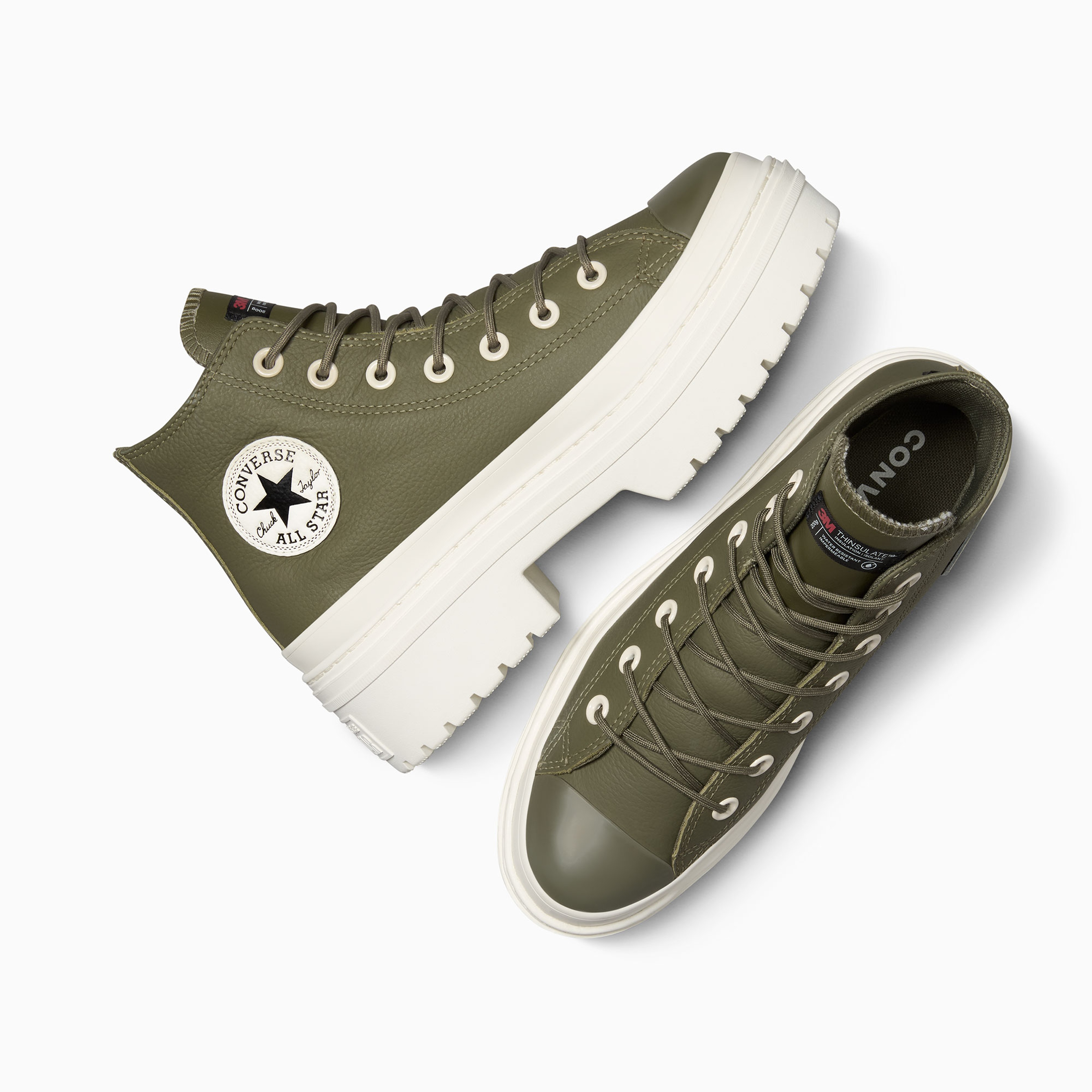 Converse Chuck Taylor All Star Lugged Heel Unisex Yeşil Deri Platform Bot