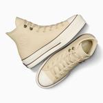 Converse Chuck Taylor All Star Lift Platform Weatherized Leather Unisex Krem Deri Bot